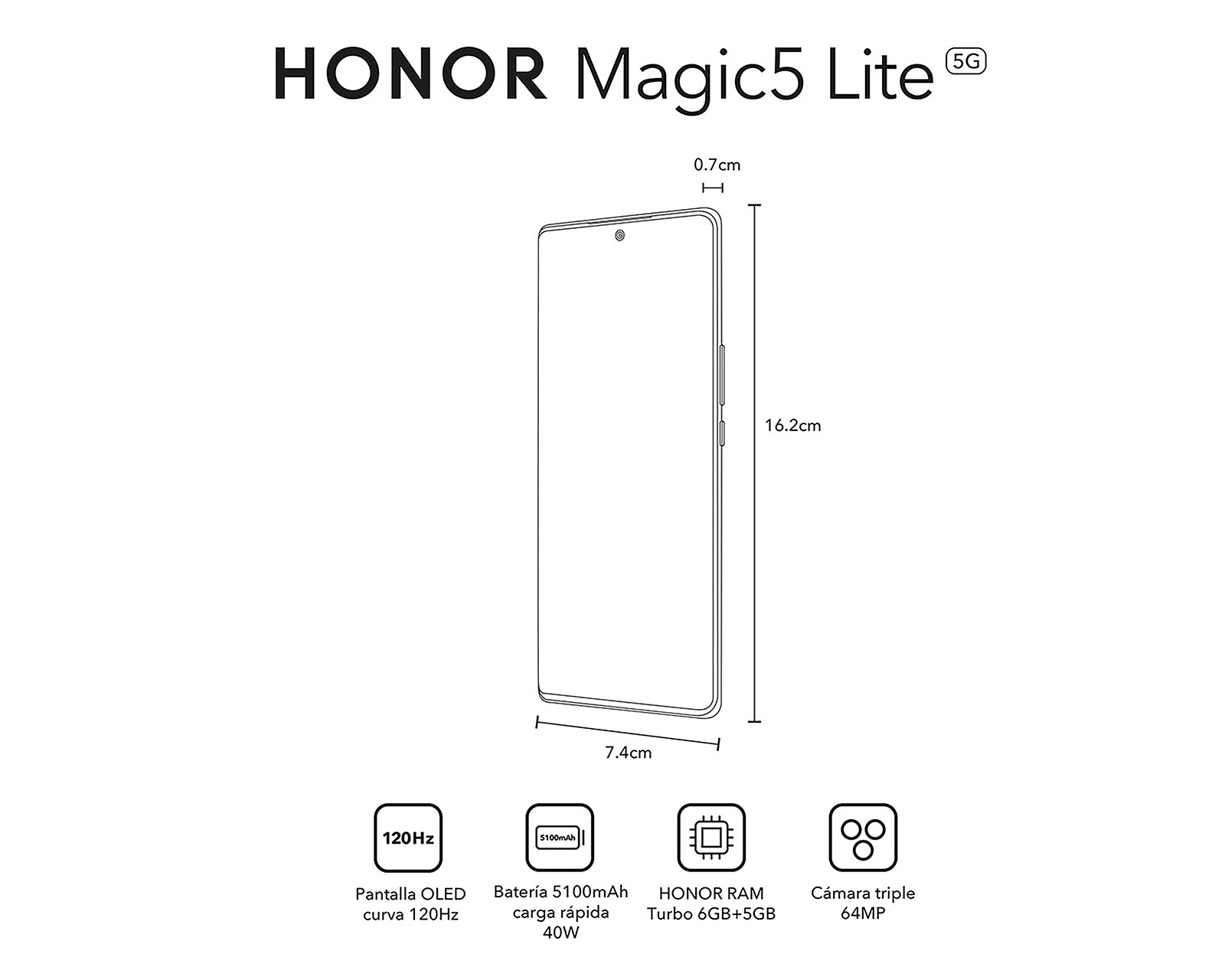 Foto 6 pulgar | Foto 5 | AT&T/Unefon Honor Magic 5 Lite 256 GB Verde