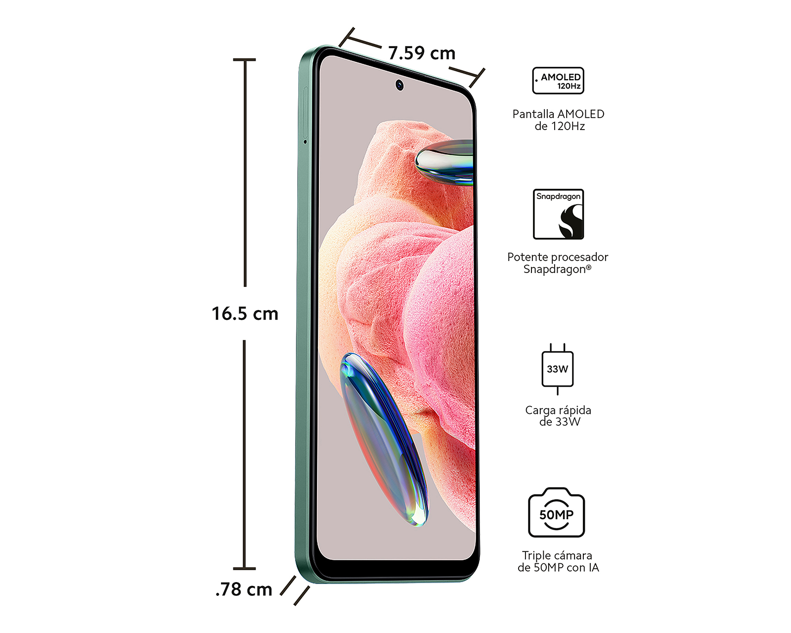 Foto 9 pulgar | Foto 8 | Celular Xiaomi Liberado Redmi Note 12 128 GB Verde + Redmi Buds 4 Lite