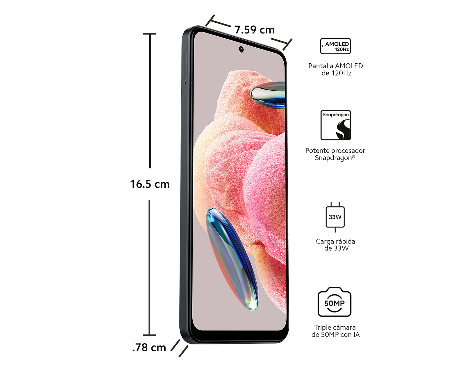 Foto 8 | Foto 8 | Celular Xiaomi Liberado Redmi Note 12 128 GB Gris + Redmi Buds 4 Lite
