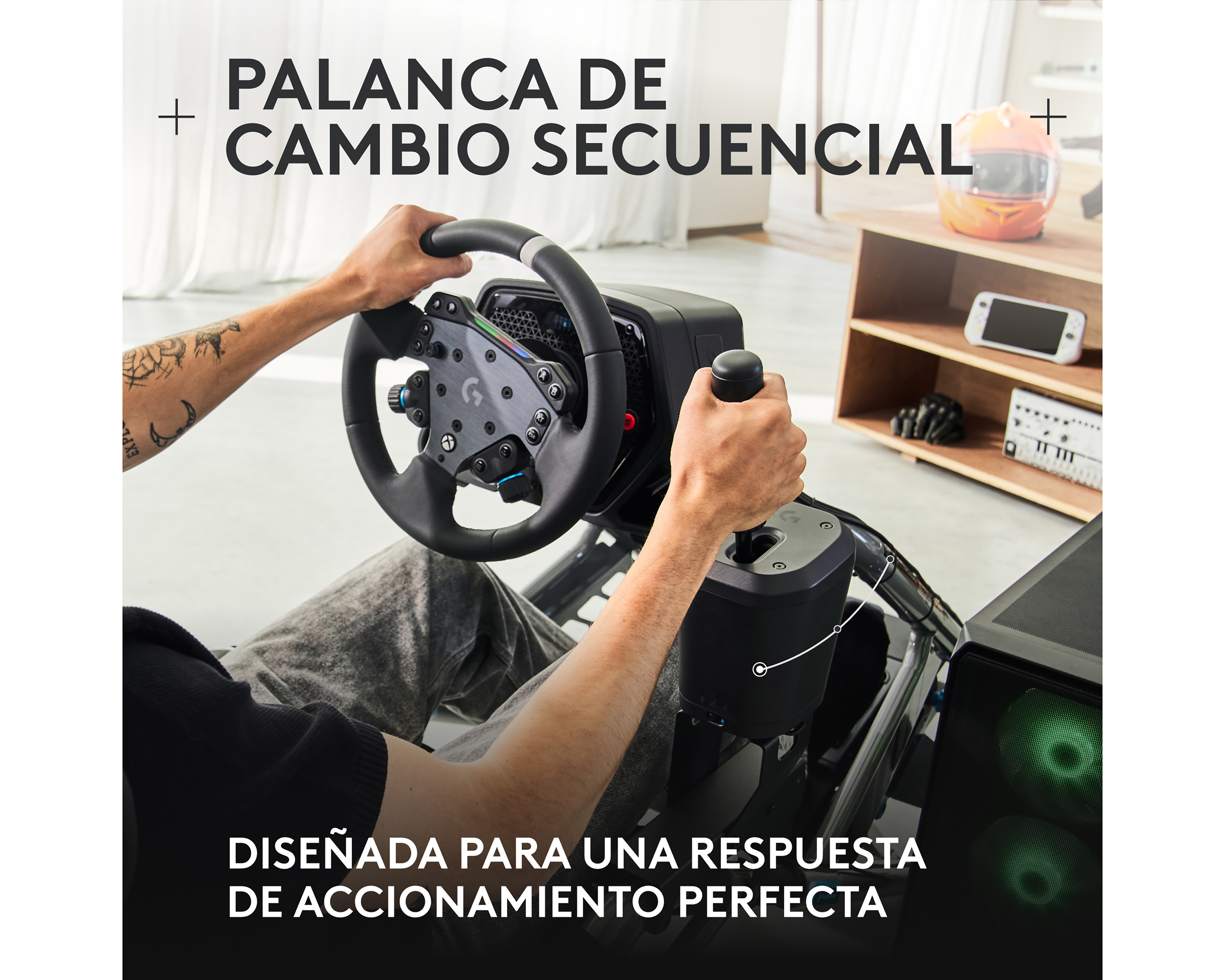 Foto 4 pulgar | Foto 3 | Palanca Logitech RS Shifter & Handbrake para Volantes Pro Series y G Series