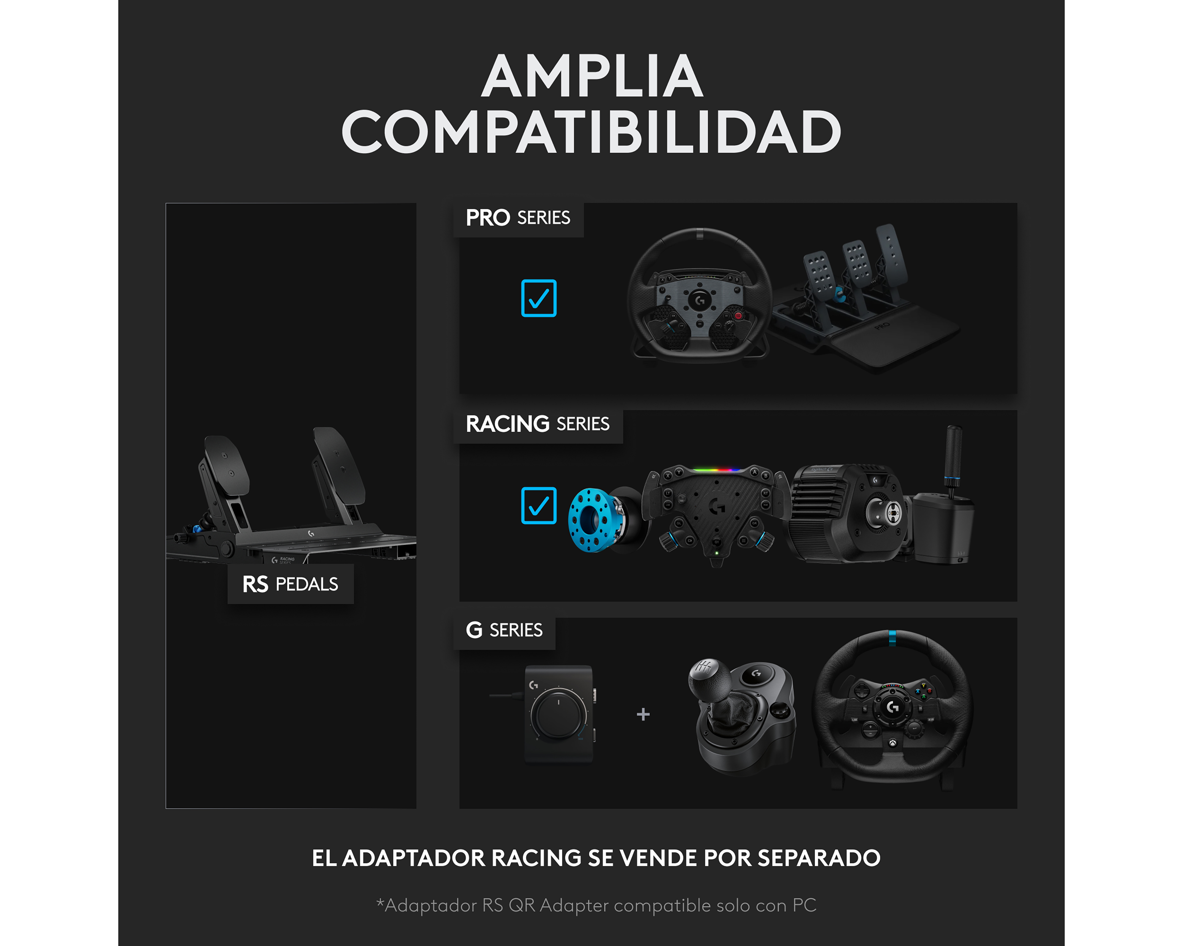 Foto 6 | Foto 6 | Pedales Logitech G RS Pedals para PlayStation/Xbox y PC