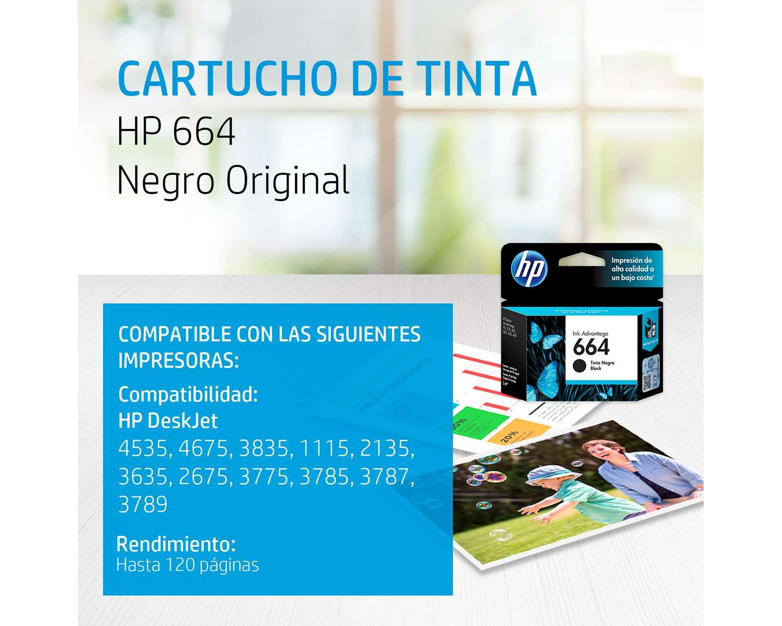 Foto 2 | Foto 2 | Cartucho de Tinta Original HP 664 Negro