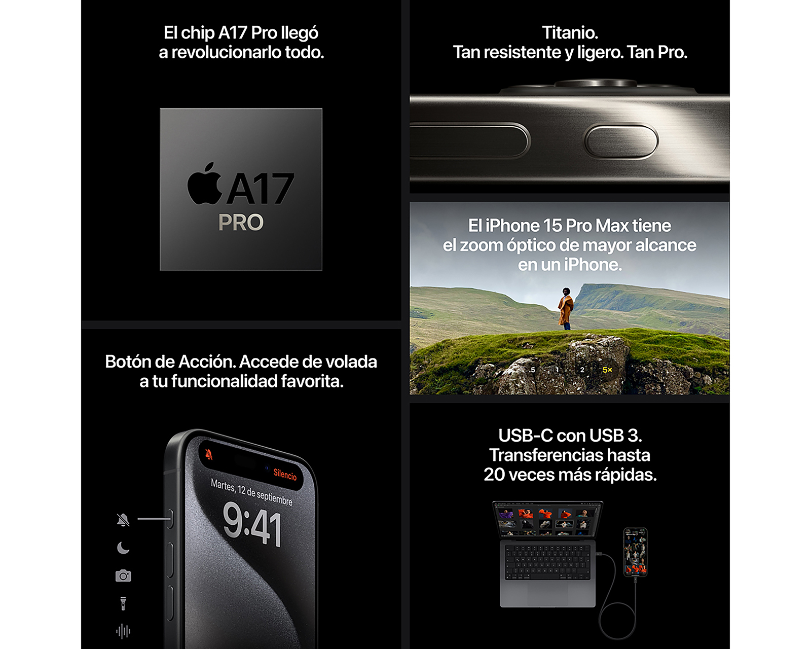 Foto 5 | Foto 5 | Celular Apple iPhone 15 Pro Max Liberado 512 GB Titanio Natural