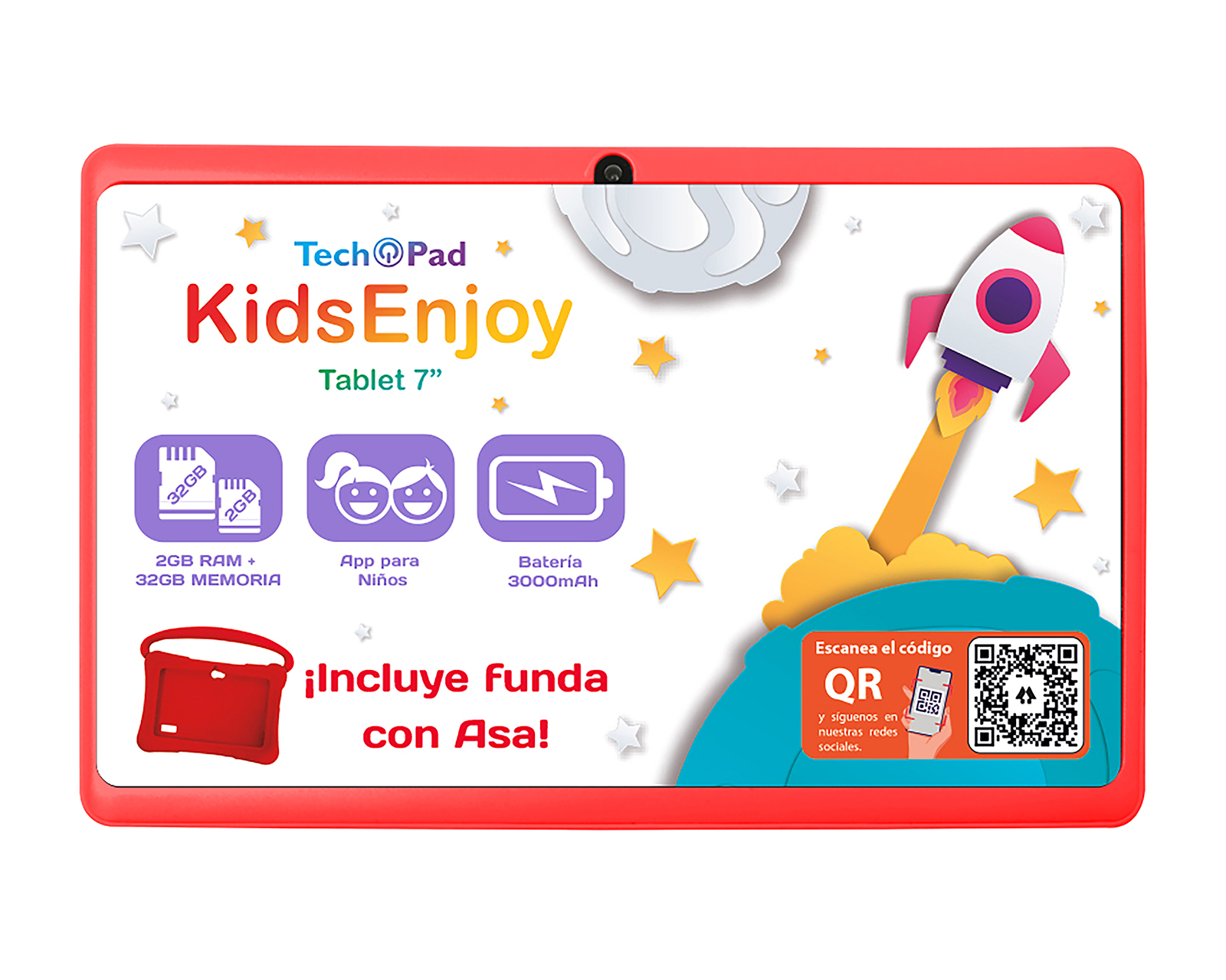 Foto 2 | Foto 2 | Tablet Techpad Kids Enjoy 7 Pulgadas 32 GB Android 12 2 GB RAM Negra