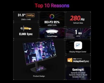 Foto 3 | Foto 3 | Monitor Gamer Asus ROG Strix XG32WCMS 31.5 Pulgadas QHD 280 Hz