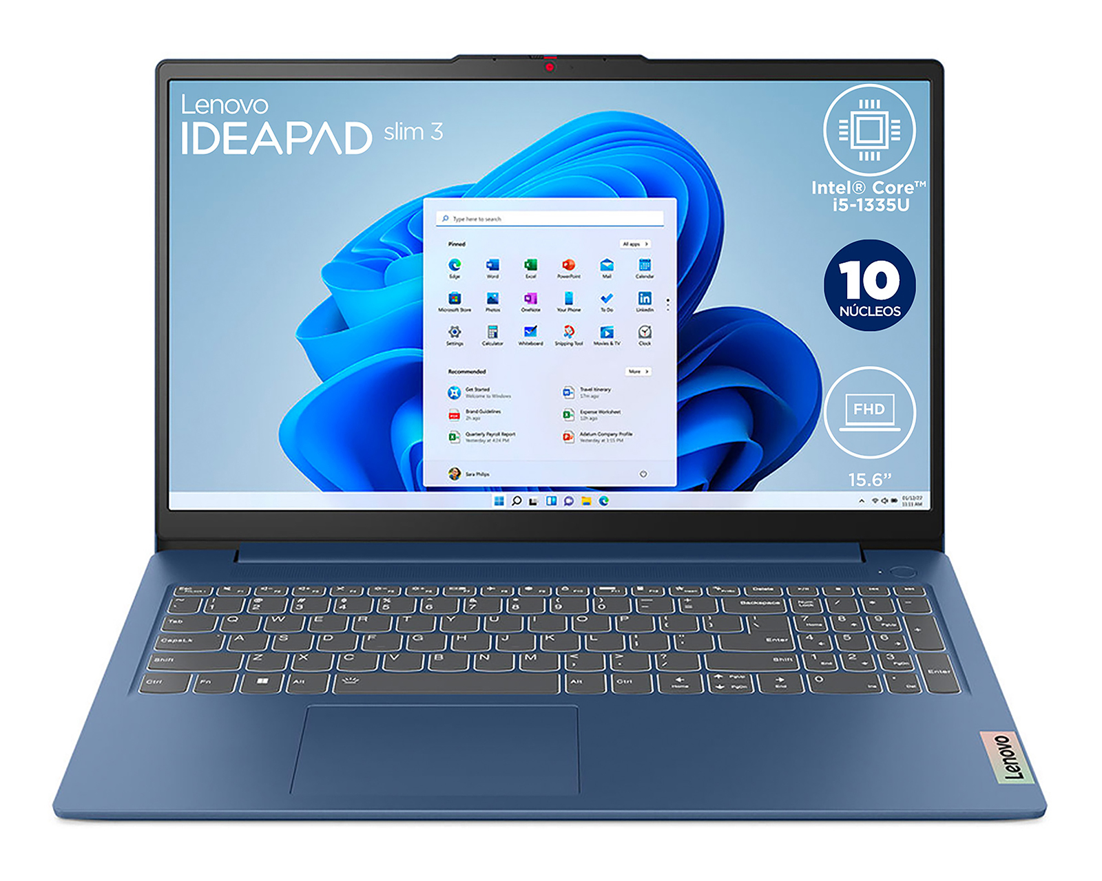 Foto 1 | Foto 1 | Laptop Lenovo Ideapad Slim 3 15.6" Intel Core i5 8 GB RAM 512 GB SSD Azul