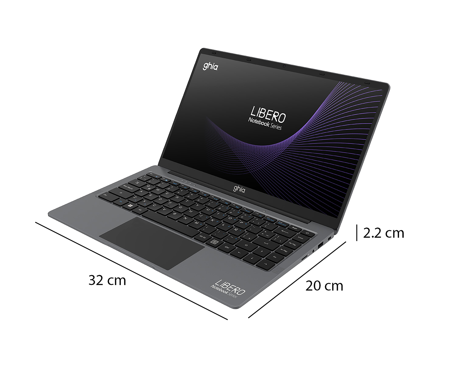 Foto 7 pulgar | Foto 6 | Laptop Ghia Notghia-440 14 Pulgadas Windows 11 Intel Celeron 4 GB RAM 128 GB eMCC Gris