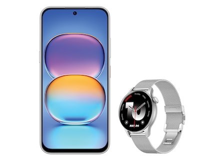 Foto 3 | Foto 3 | Telcel Nubia V80 Pro 256 GB Blanco + Smartwatch