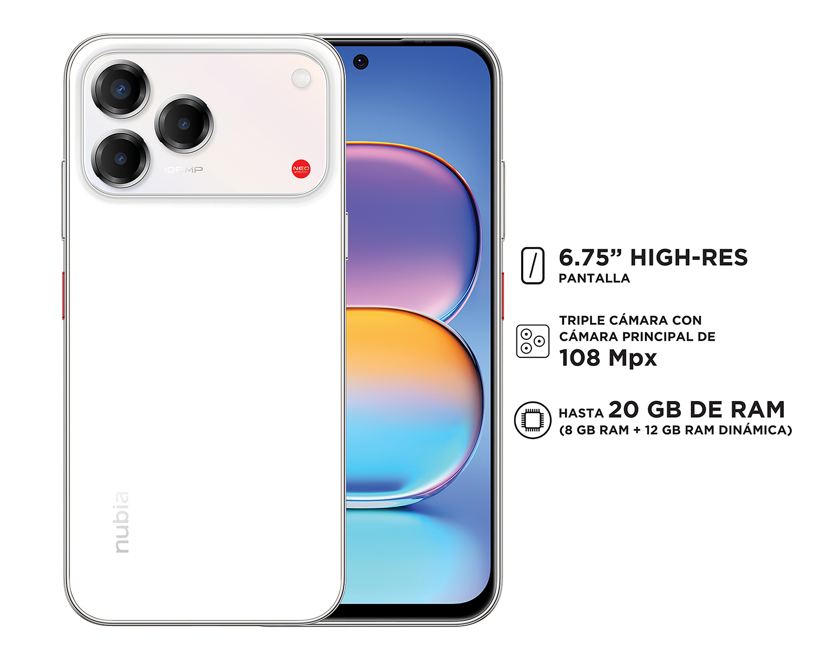 Foto 7 pulgar | Foto 6 | Telcel Nubia V80 Pro 256 GB Blanco + Smartwatch
