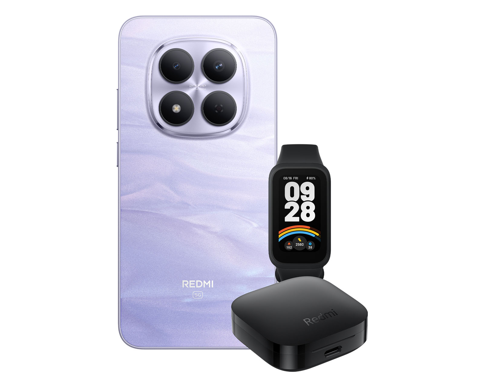 Foto 3 pulgar | Foto 2 | Telcel Xiaomi Redmi Note 15 Pro 5G 512 GB Morado + Audífonos y Smartwatch