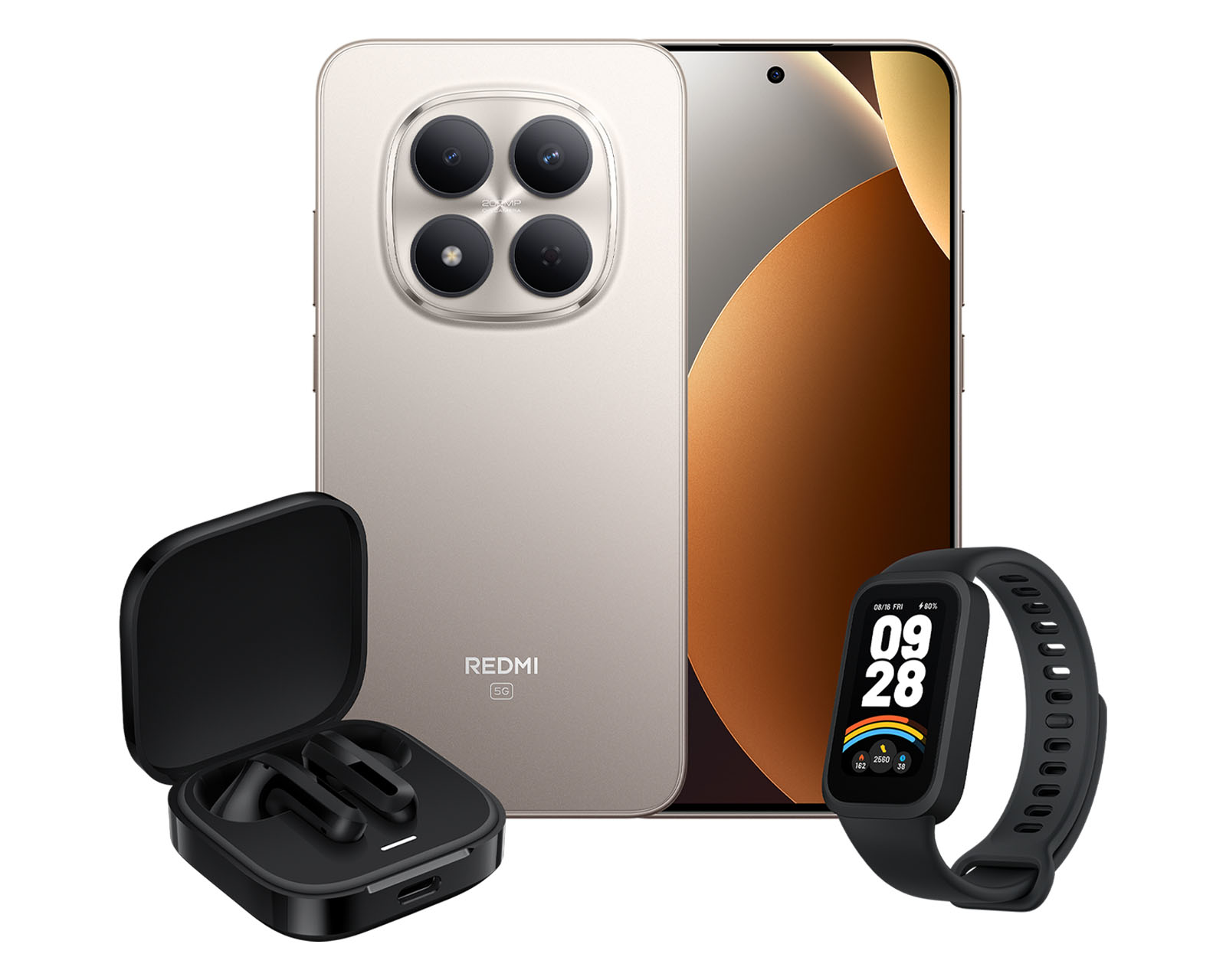 Foto 2 pulgar | Foto 1 | Telcel Xiaomi Redmi Note 15 Pro 5G 512 GB Gris + Audífonos y Smartwatch