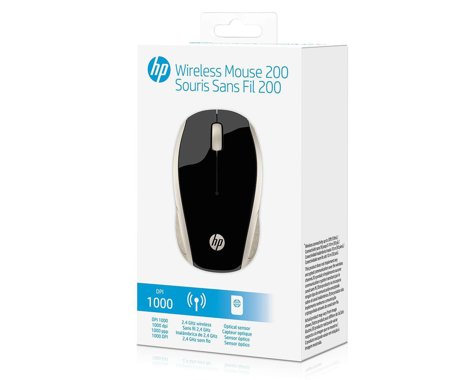 Foto 5 pulgar | Foto 4 | Mouse HP 200 Inalámbrico Dorado 2HU83AA