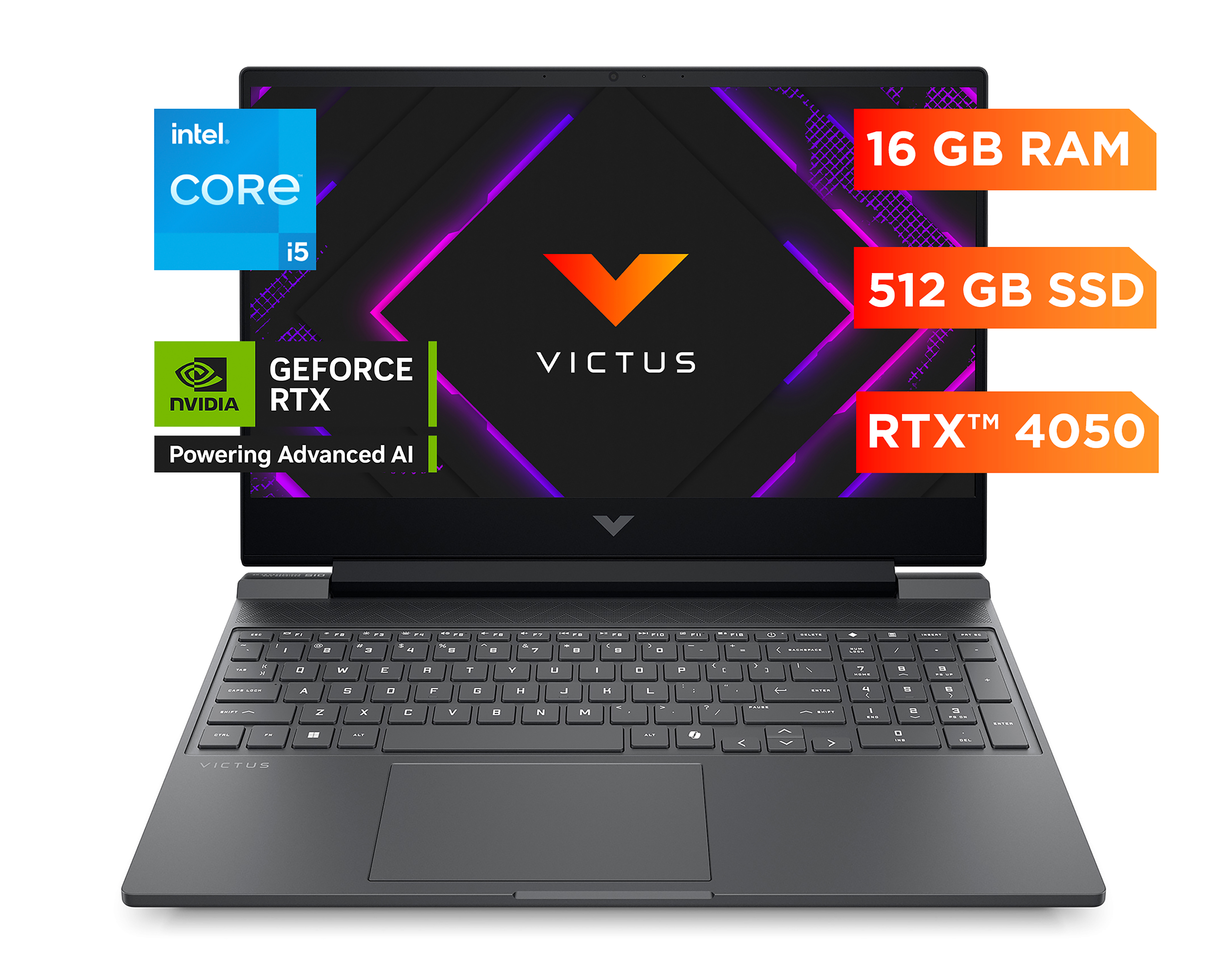 Foto 2 | Foto 2 | Laptop Gamer HP Victus 15-FA2701LA 15.6 Pulgadas NVIDIA GeForce RTX 4050 16 GB RAM 512 GB SSD Plata