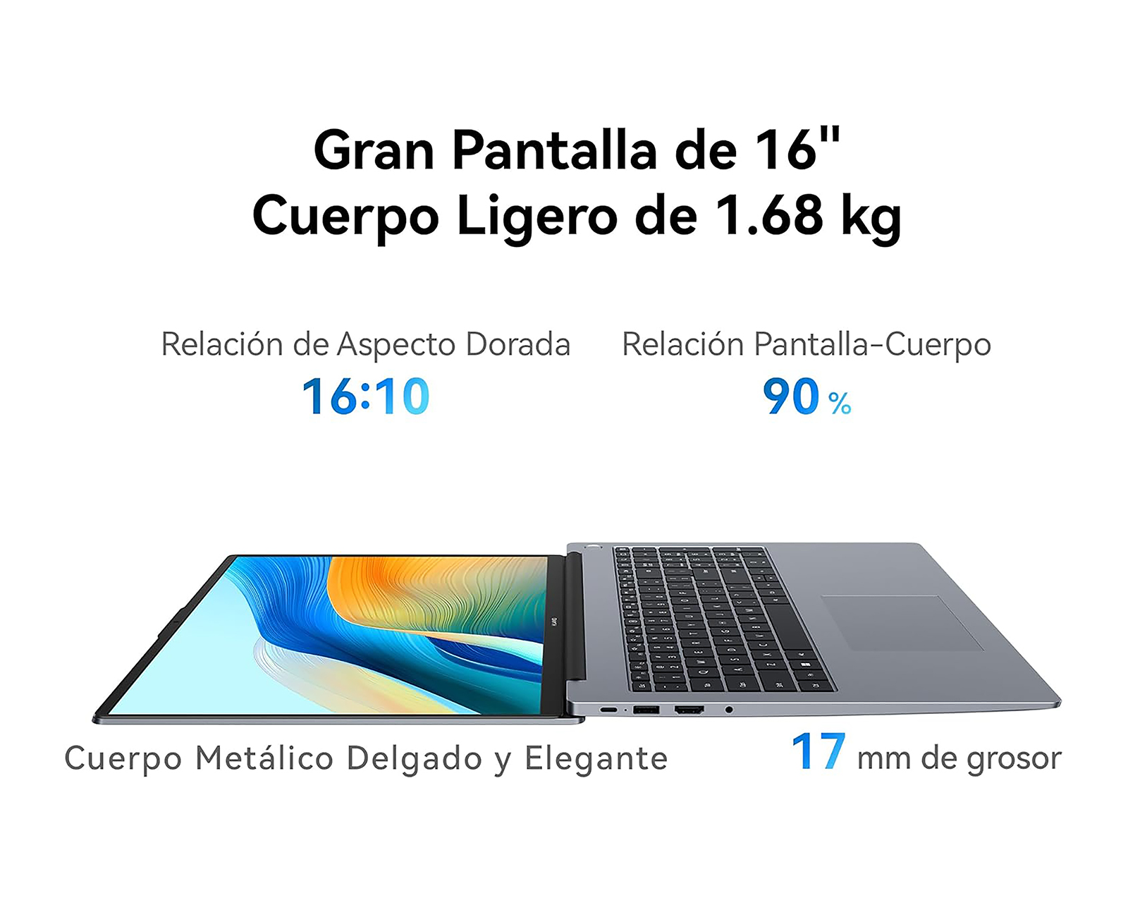 Foto 2 | Foto 2 | Laptop Huawei MateBook D16 16 Pulgadas Windows 11 Intel Core i5 16 GB RAM 1 TB SSD Plateada