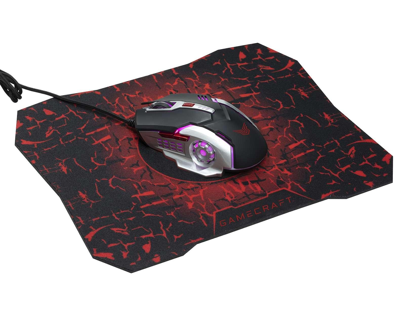 Foto 3 | Foto 3 | Combo de Mouse y Almohadilla Alámbrico Gamecraft Xenon K10 2 Piezas