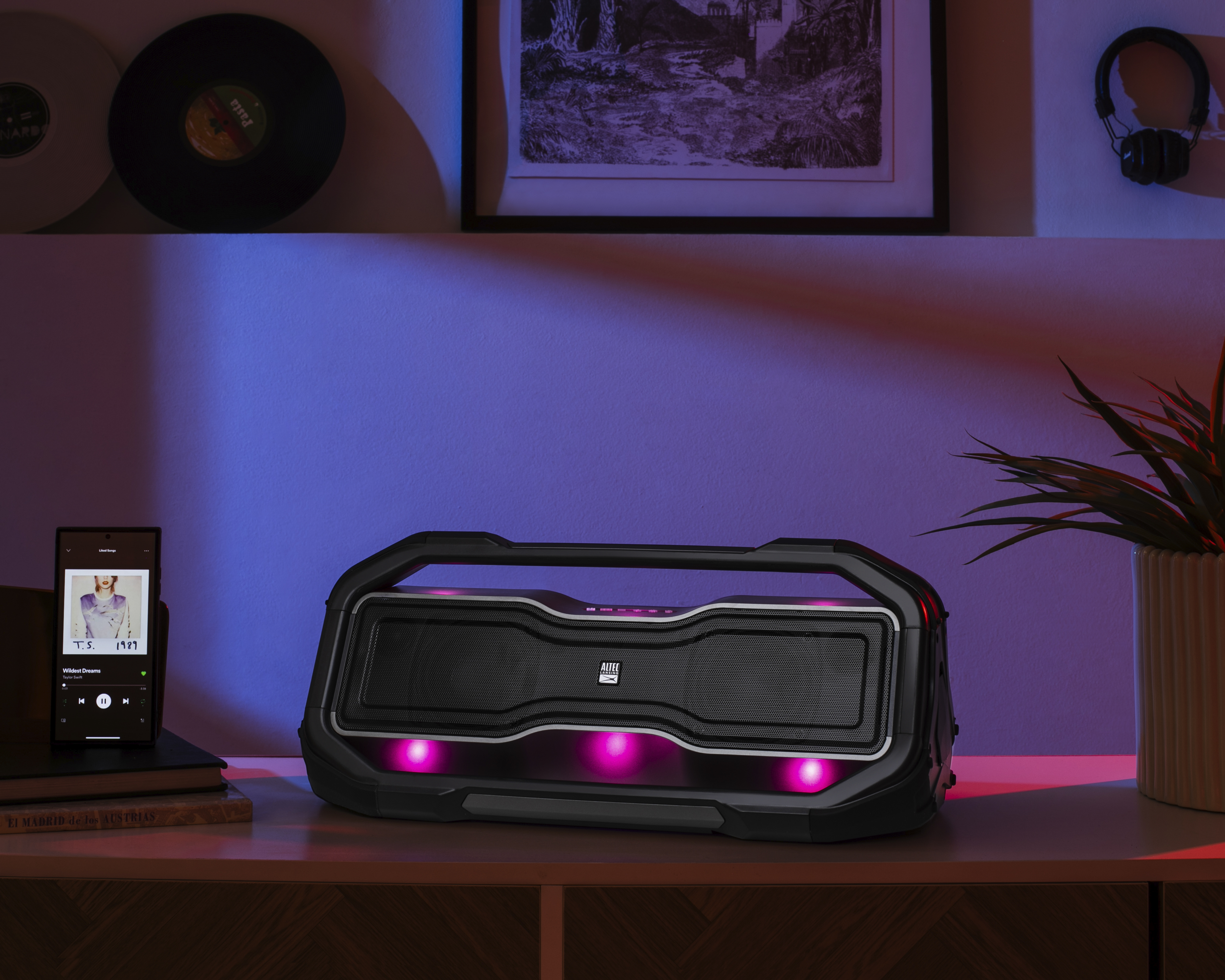 Foto 7 pulgar | Foto 6 | Bocina Bluetooth Portátil Altec Lansing IMW999 50 W con Luz Gris