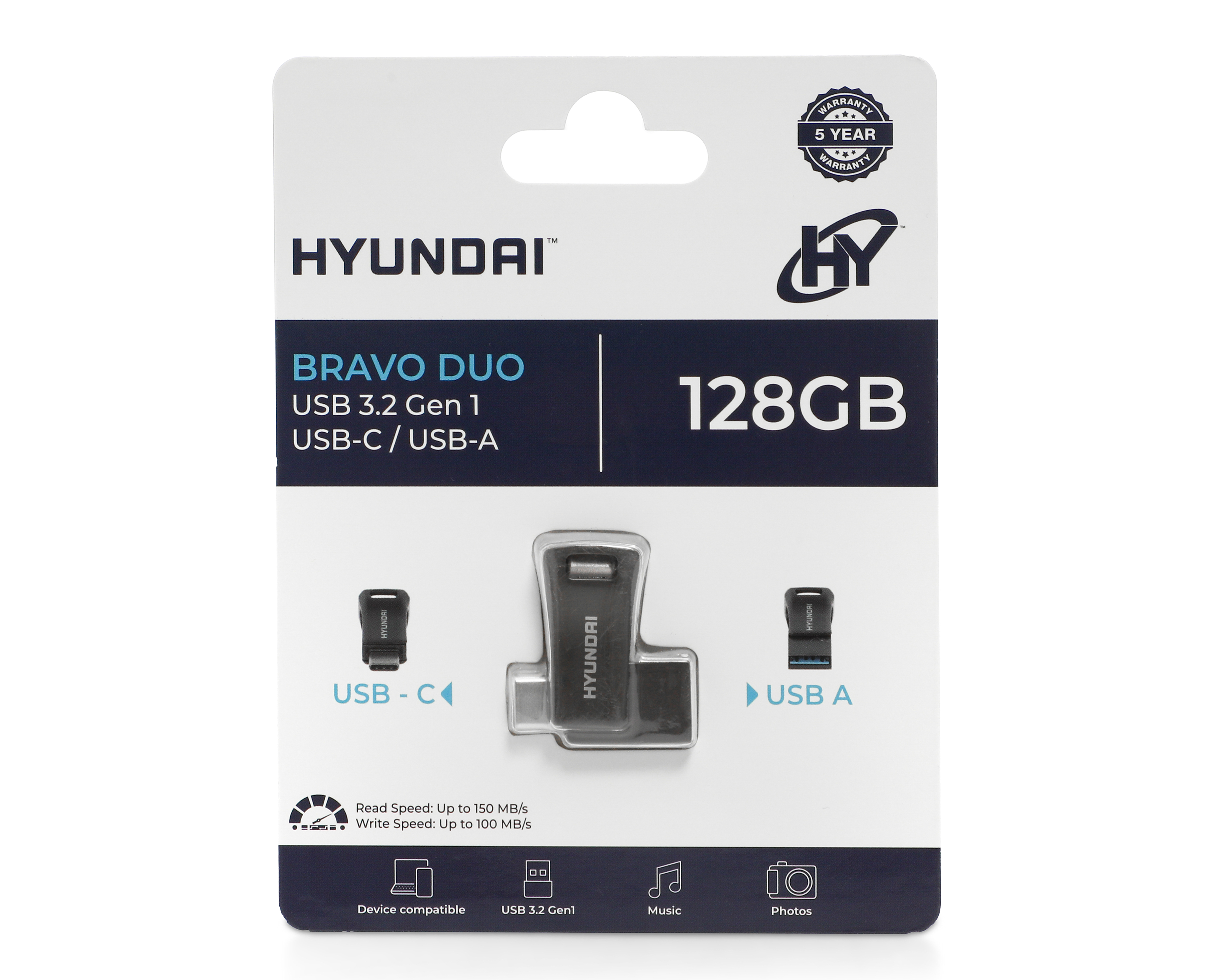 Foto 6 pulgar | Foto 5 | Memoria USB Hyundai 128 GB 3.2