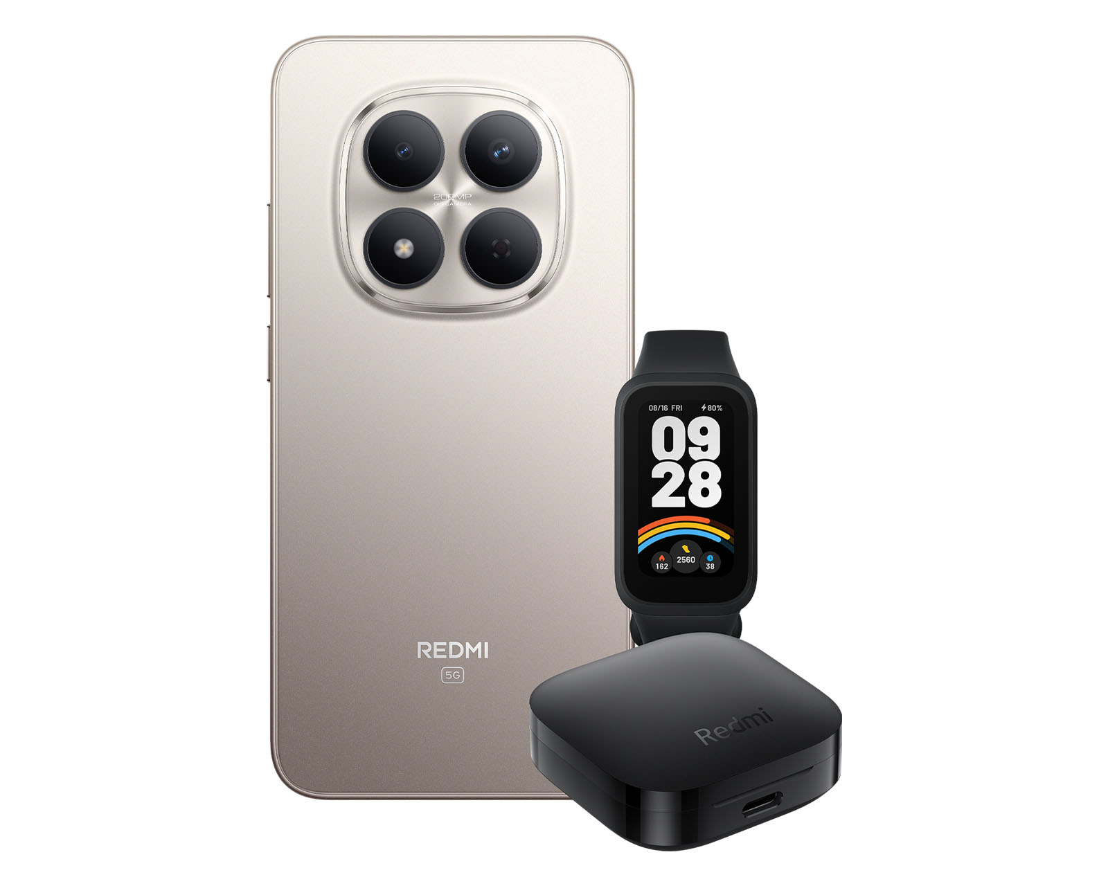 Foto 3 pulgar | Foto 2 | Celular Xiaomi Redmi Note 15 Pro 5G Liberado 512 GB Gris + Audífonos y Smartwatch