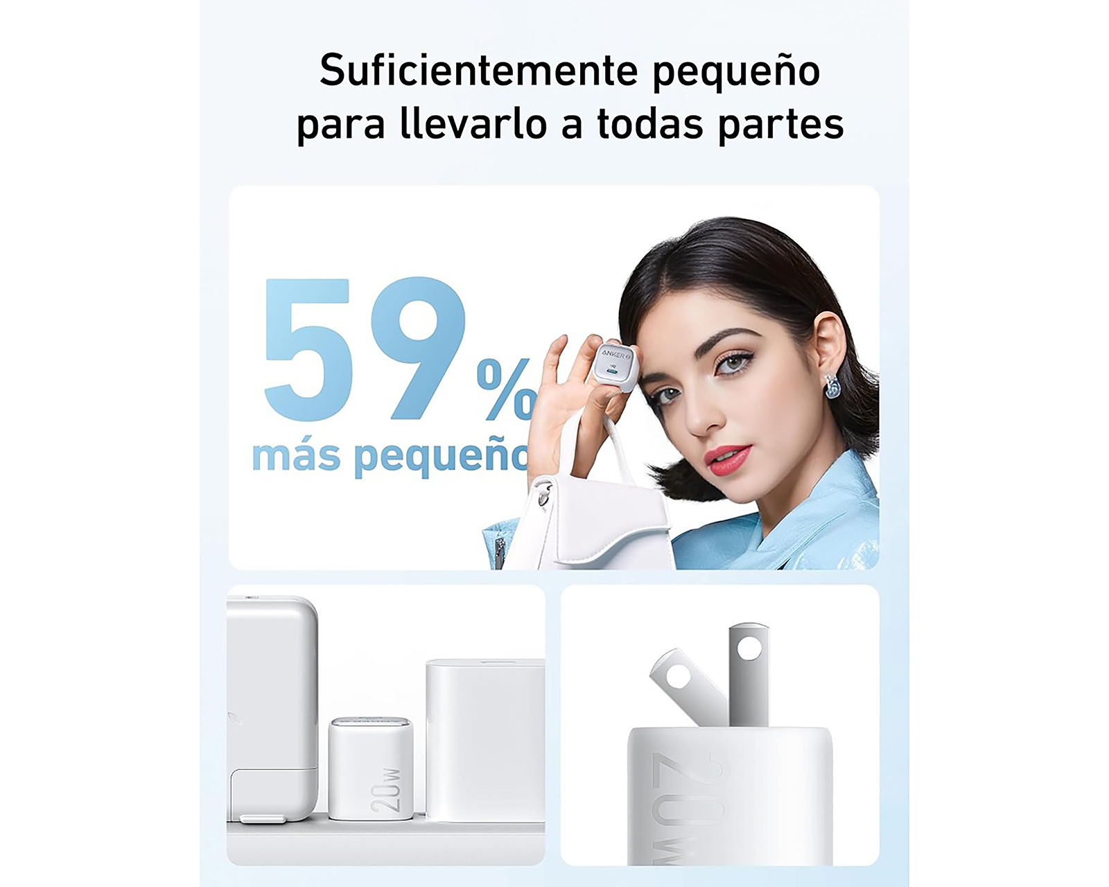Foto 7 pulgar | Foto 6 | Adaptador de Corriente con Entrada USB-C Anker 20 W