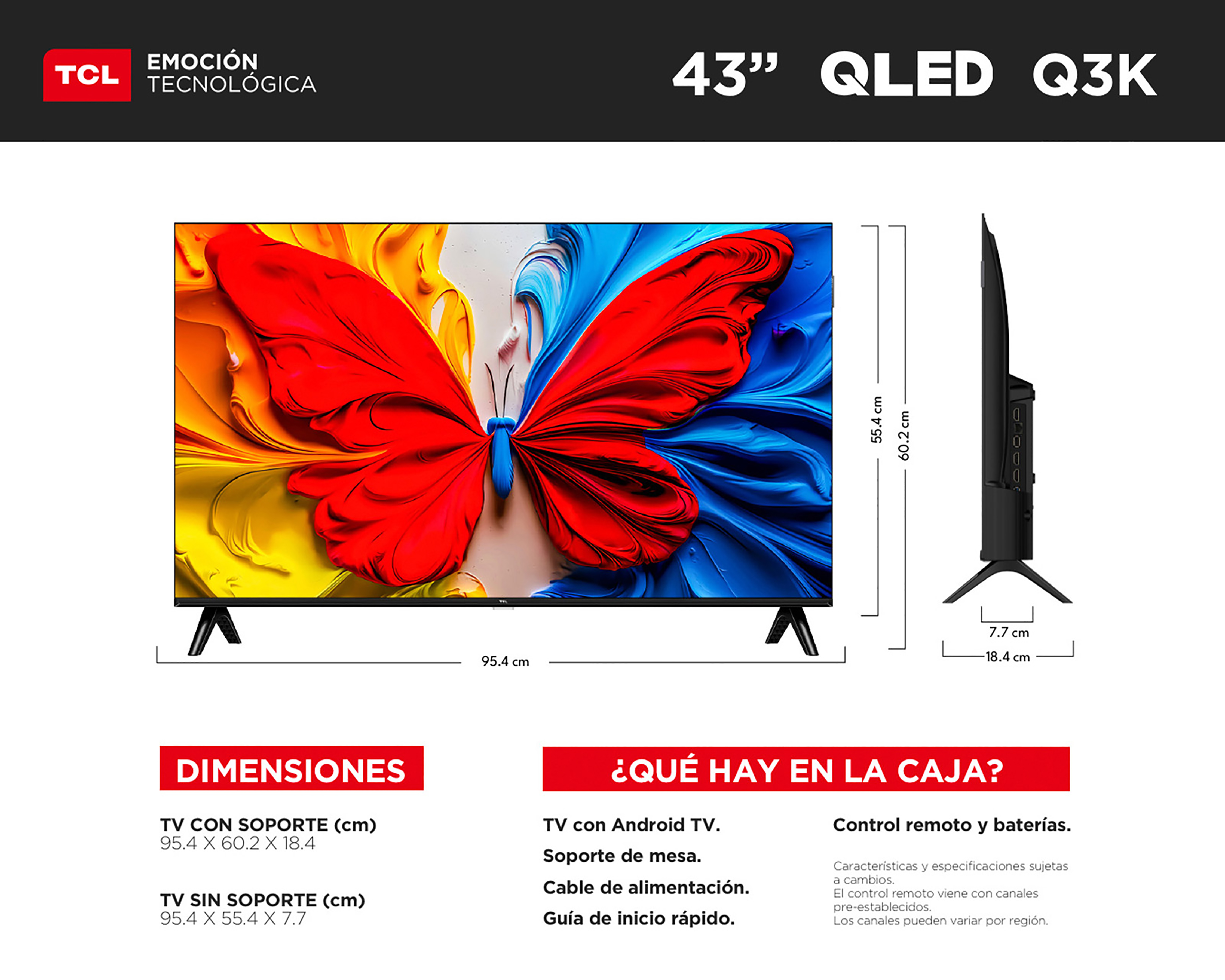 Foto 11 pulgar | Foto 10 | Pantalla Smart TV TCL QLED 43 Pulgadas FHD 43Q3K