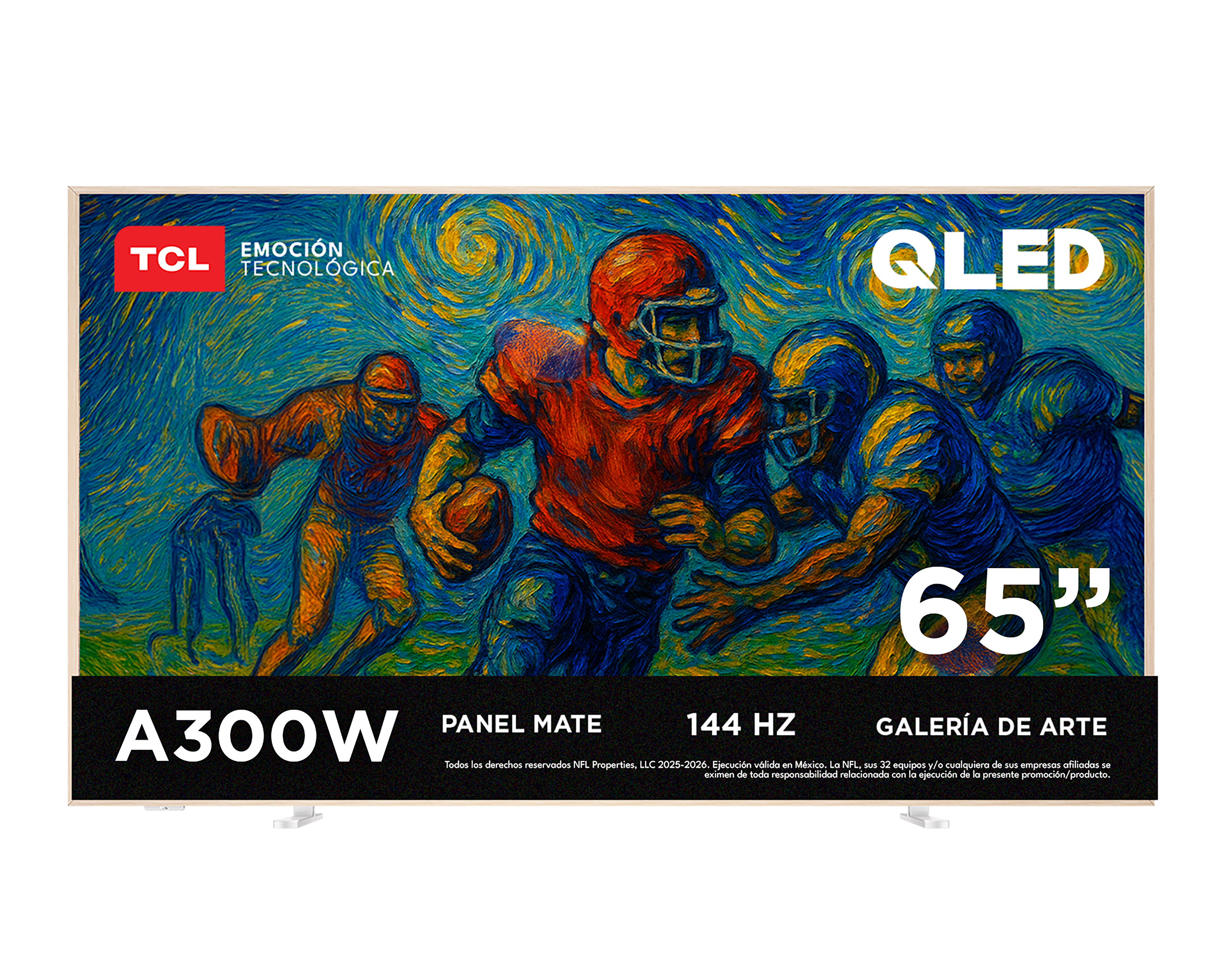 Pantalla Smart TV TCL QLED 65 Pulgadas 4K A300W