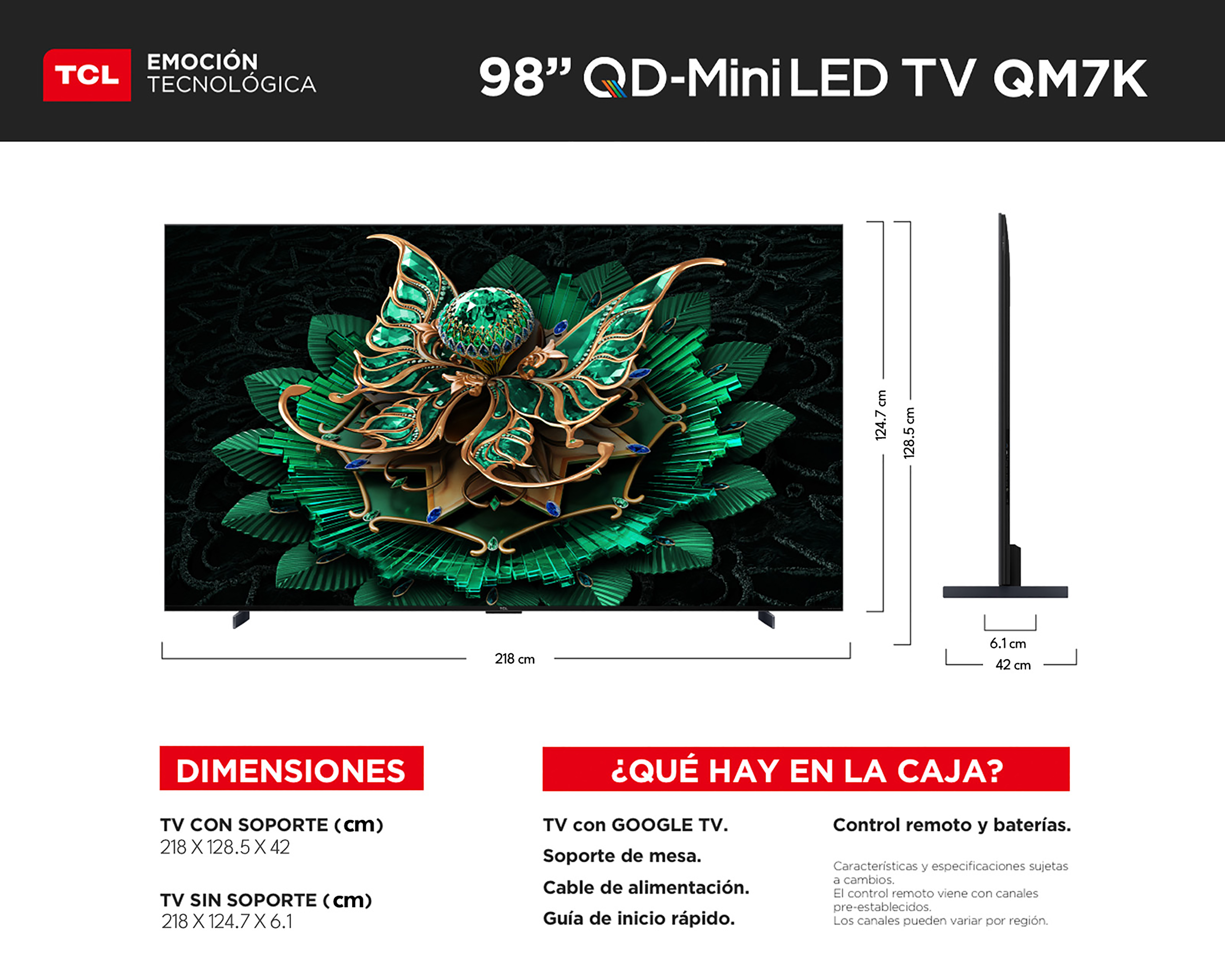 Foto 10 | Foto 10 | Pantalla Smart TV TCL QD-Miniled 98 Pulgadas UHD 98QM7K
