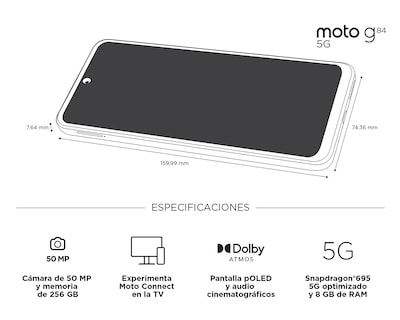 Foto 7 | Foto 7 | Telcel Motorola Moto G84 256 GB Azul