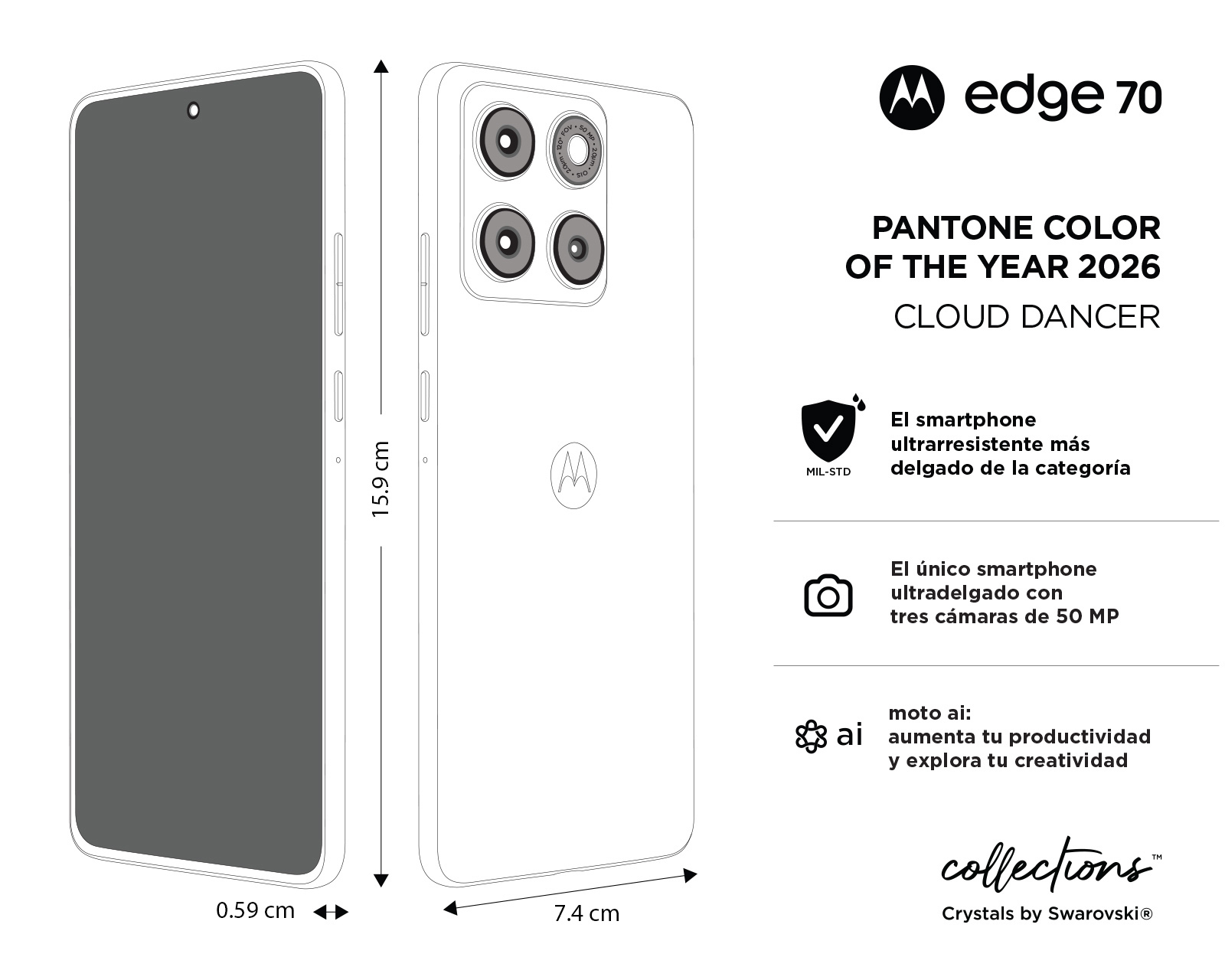 Foto 10 | Foto 10 | Celular Motorola Edge 70 Liberado 512 GB Blanco