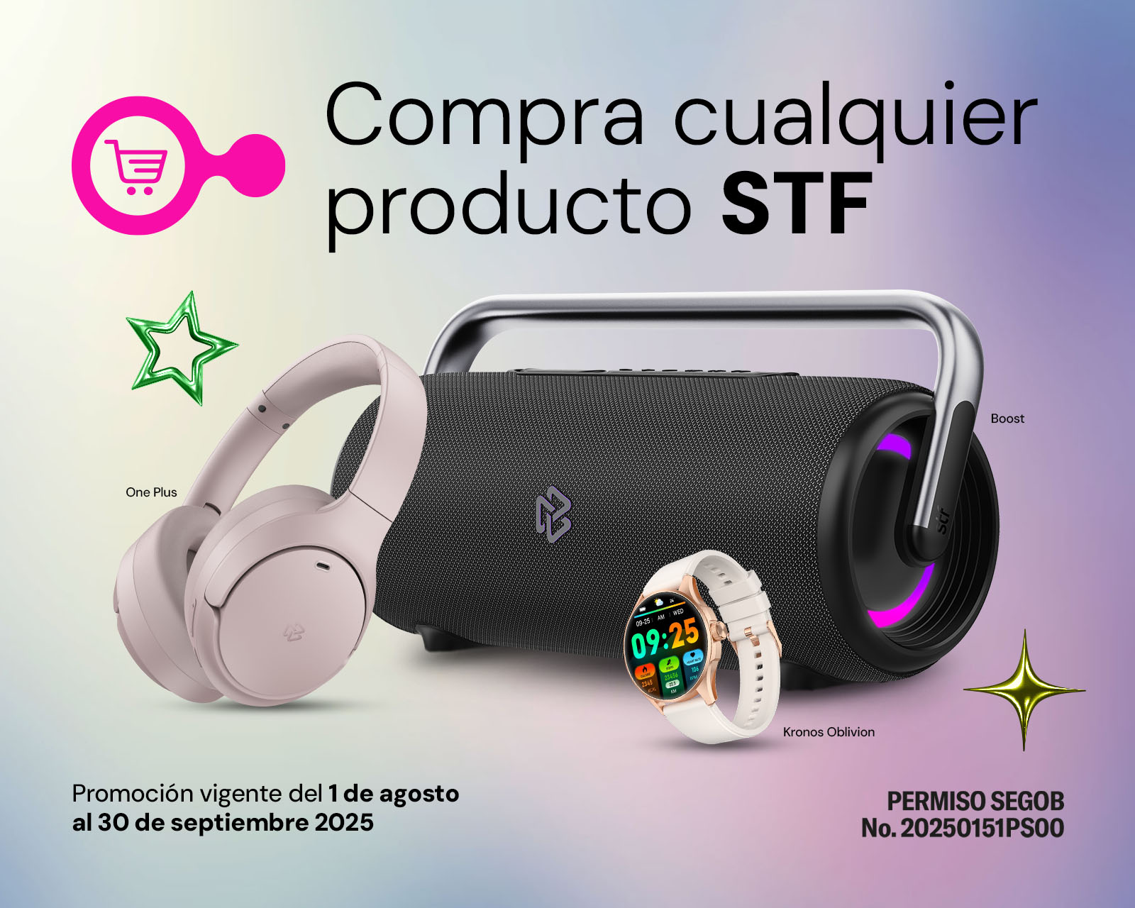 Foto 8 | Foto 8 | Audífonos de Diadema Inalámbricos STF Bluetooth  ST-H01744