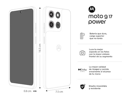 Foto 10 | Foto 10 | Celular Motorola Moto G17 Power Liberado 256 GB Azul