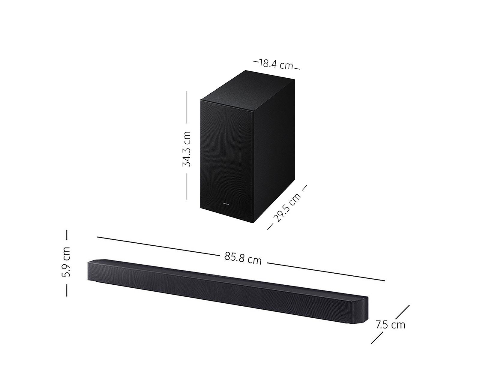 Foto 8 pulgar | Foto 7 | Barra de Sonido Samsung HW-B450F/ZX con Subwoofer