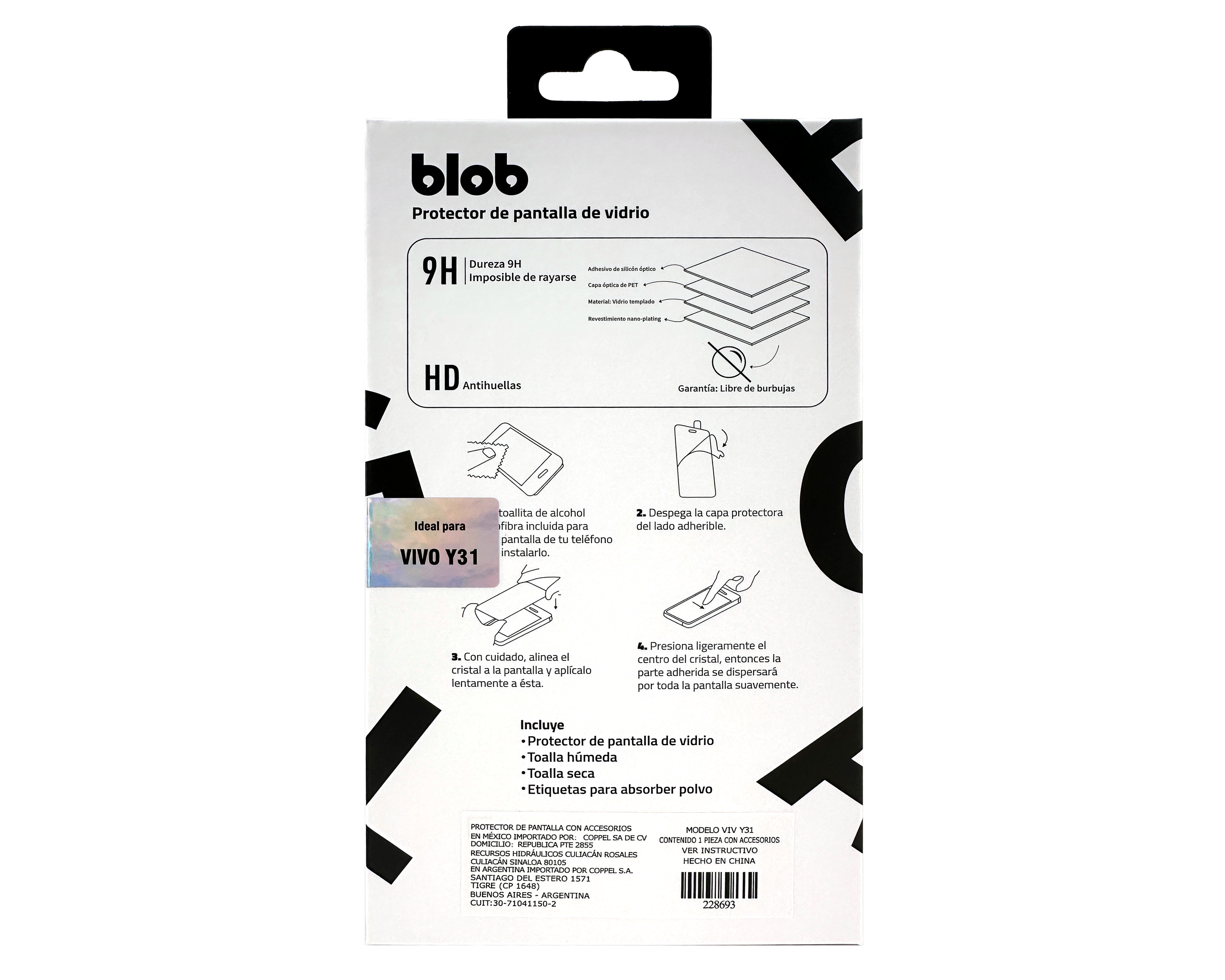 Foto 3 pulgar | Foto 2 | Protector de Pantalla Blob para Vivo Y31