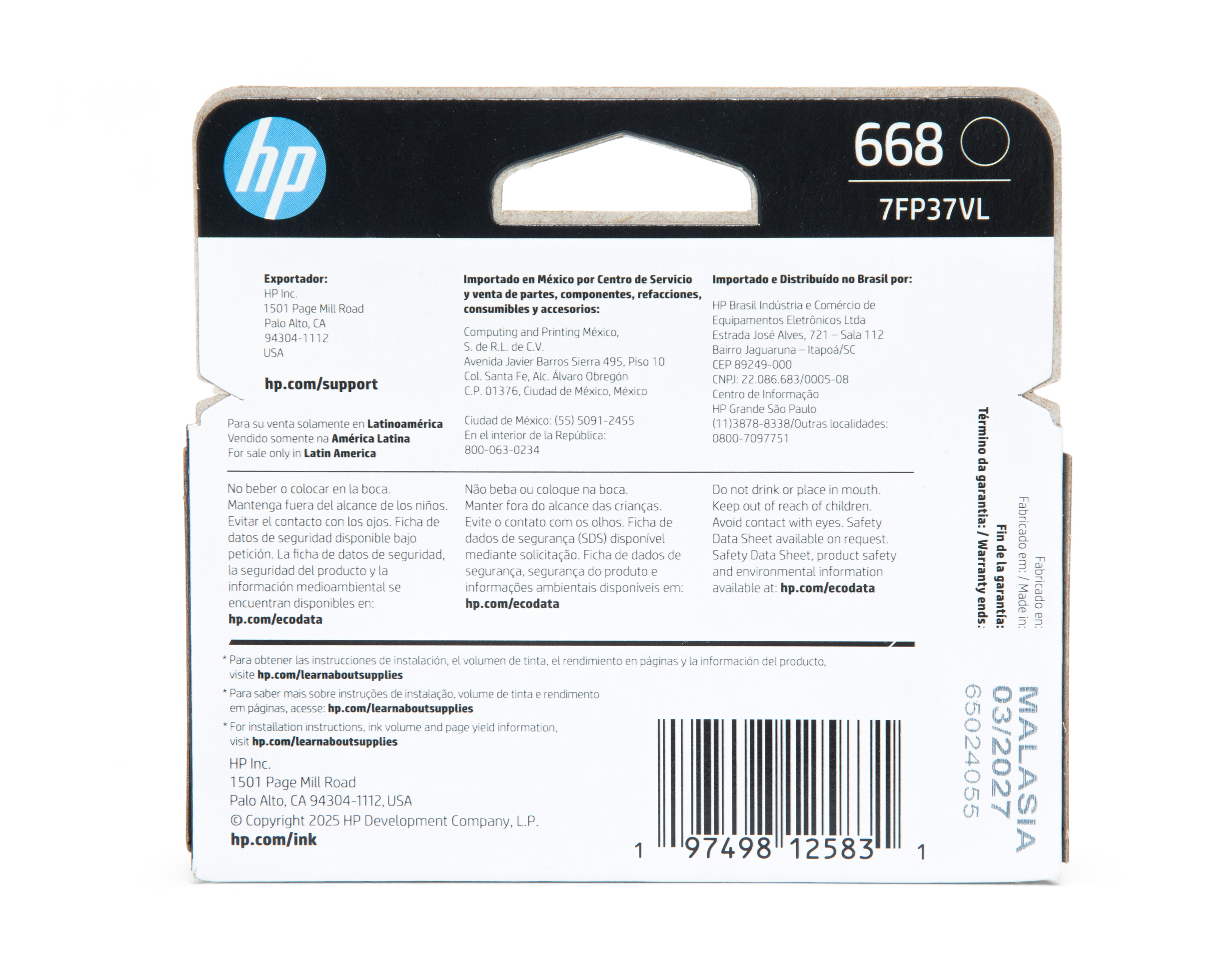 Foto 2 | Foto 2 | Cartucho de Tinta Original HP 668 Negra