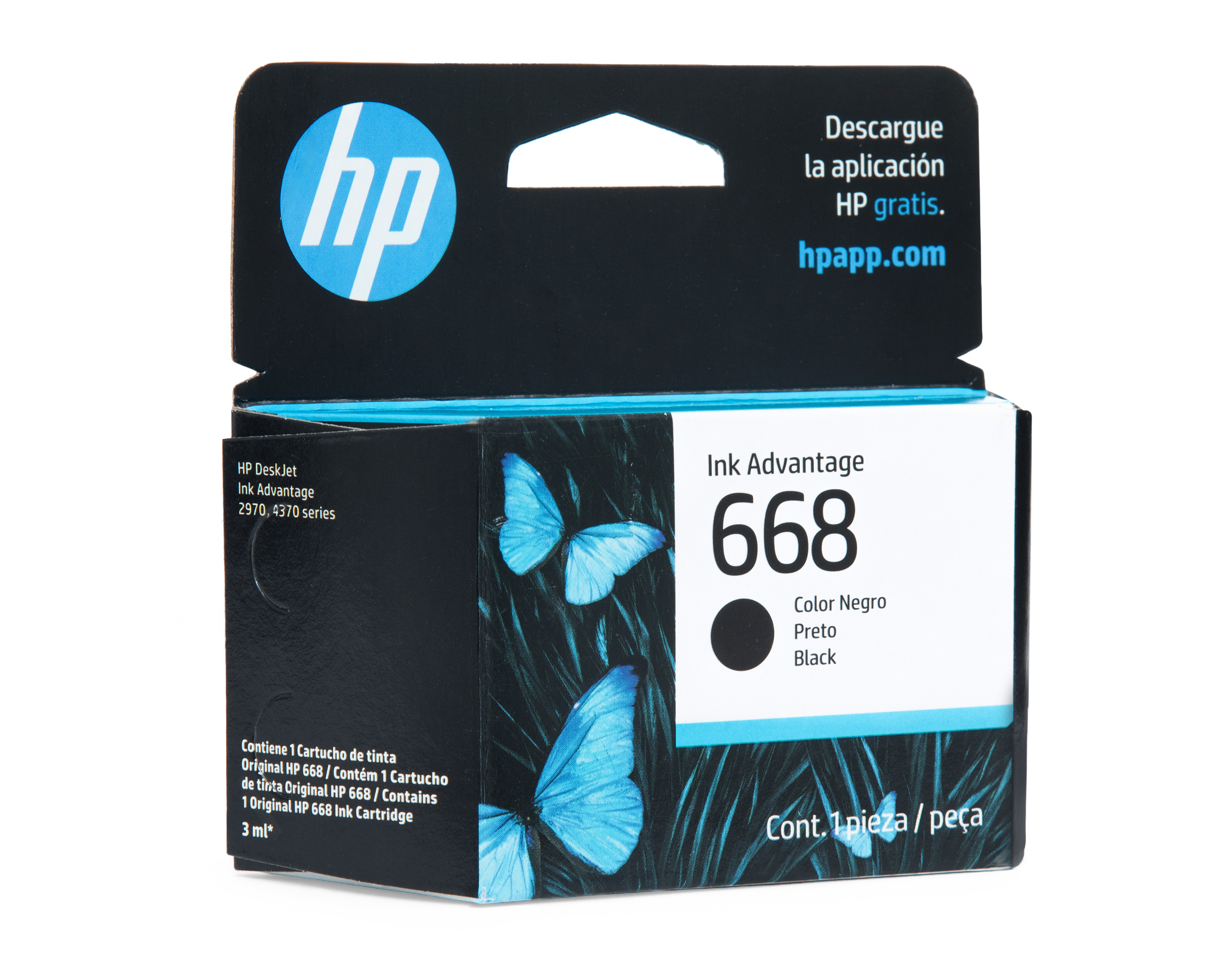 Foto 4 pulgar | Foto 3 | Cartucho de Tinta Original HP 668 Negra