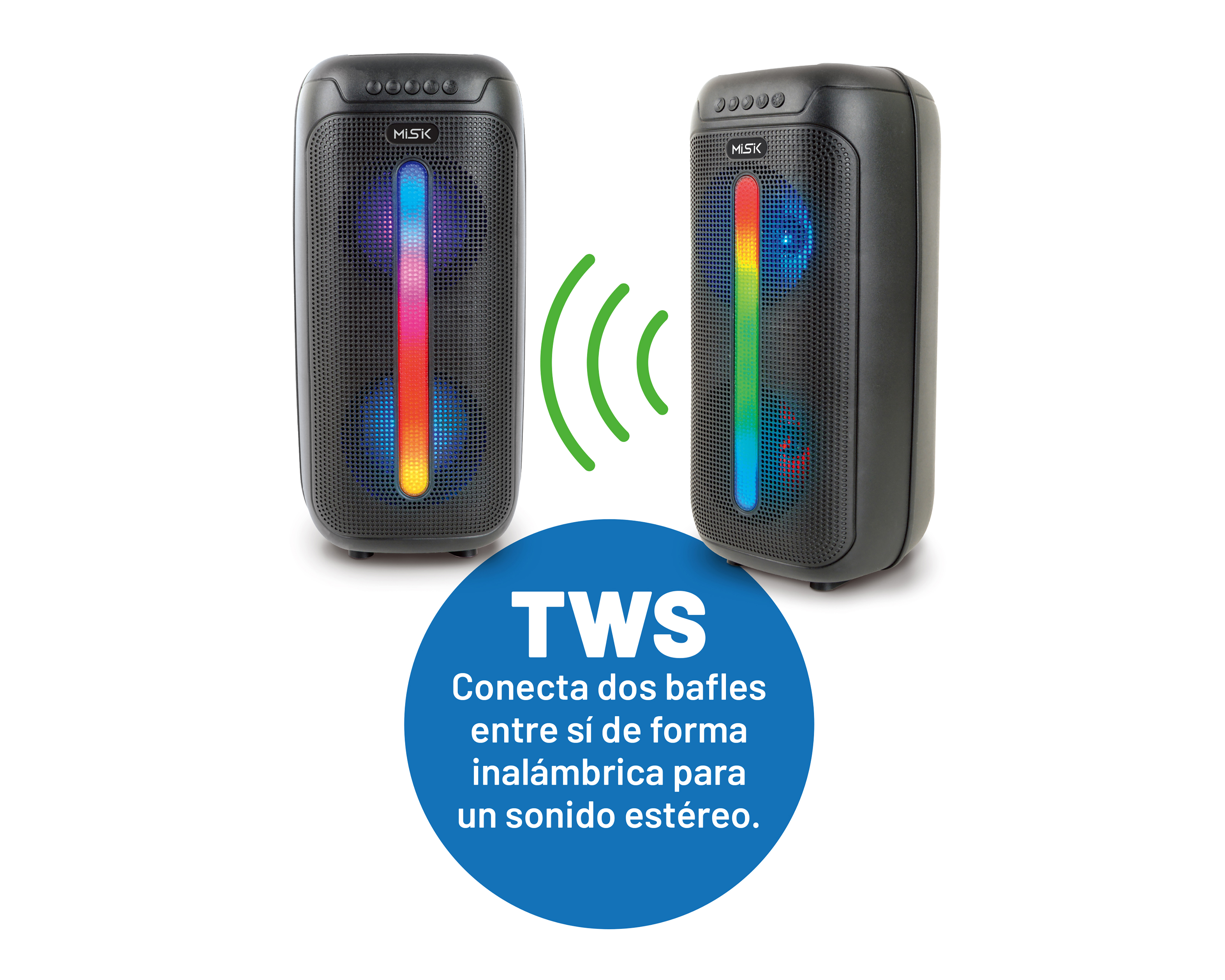 Foto 6 | Foto 6 | Bocina Bluetooth Misik MB2216 4500 W con Luces