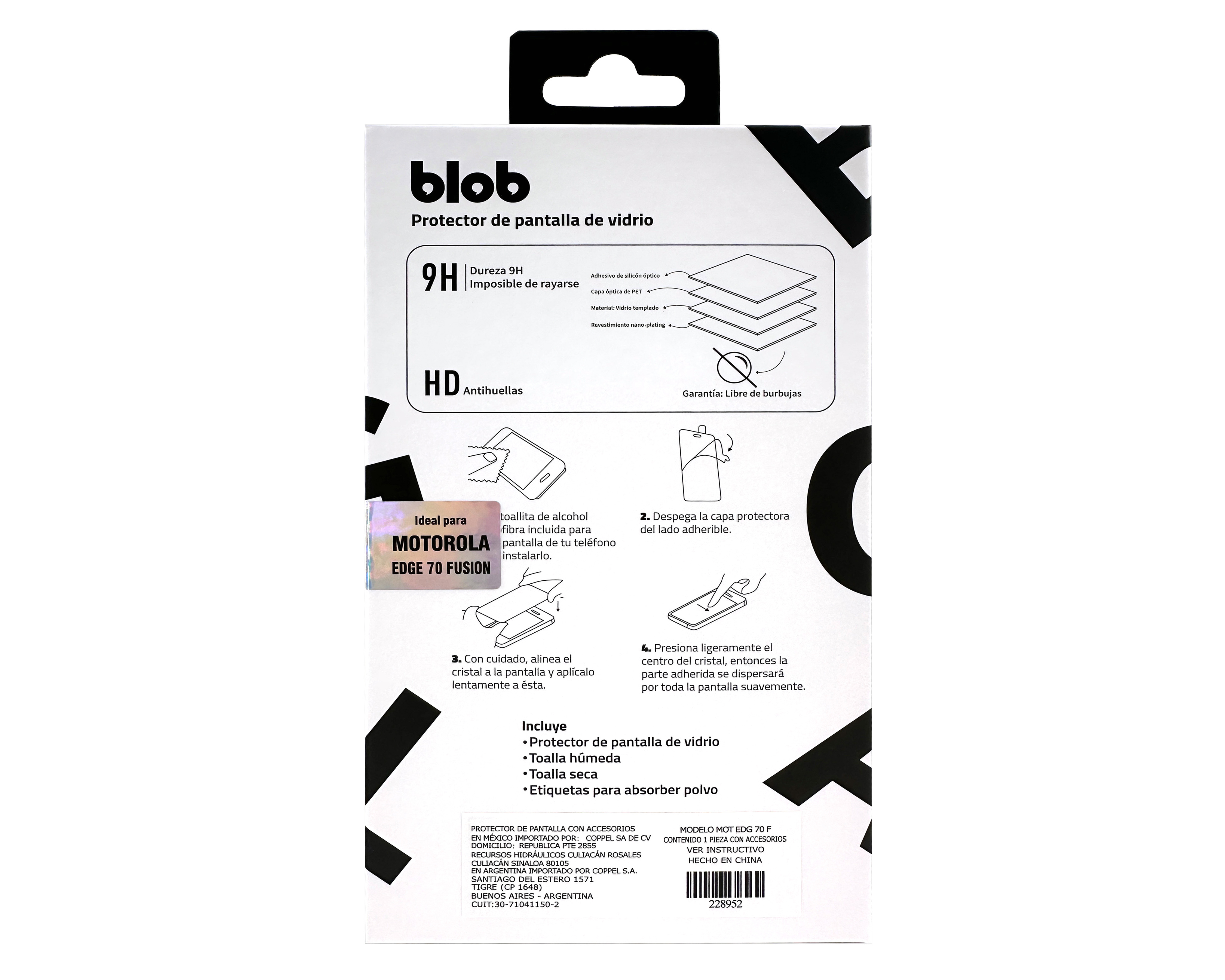 Foto 2 | Foto 2 | Protector de Pantalla Blob para Moto Edge 70 Fusion