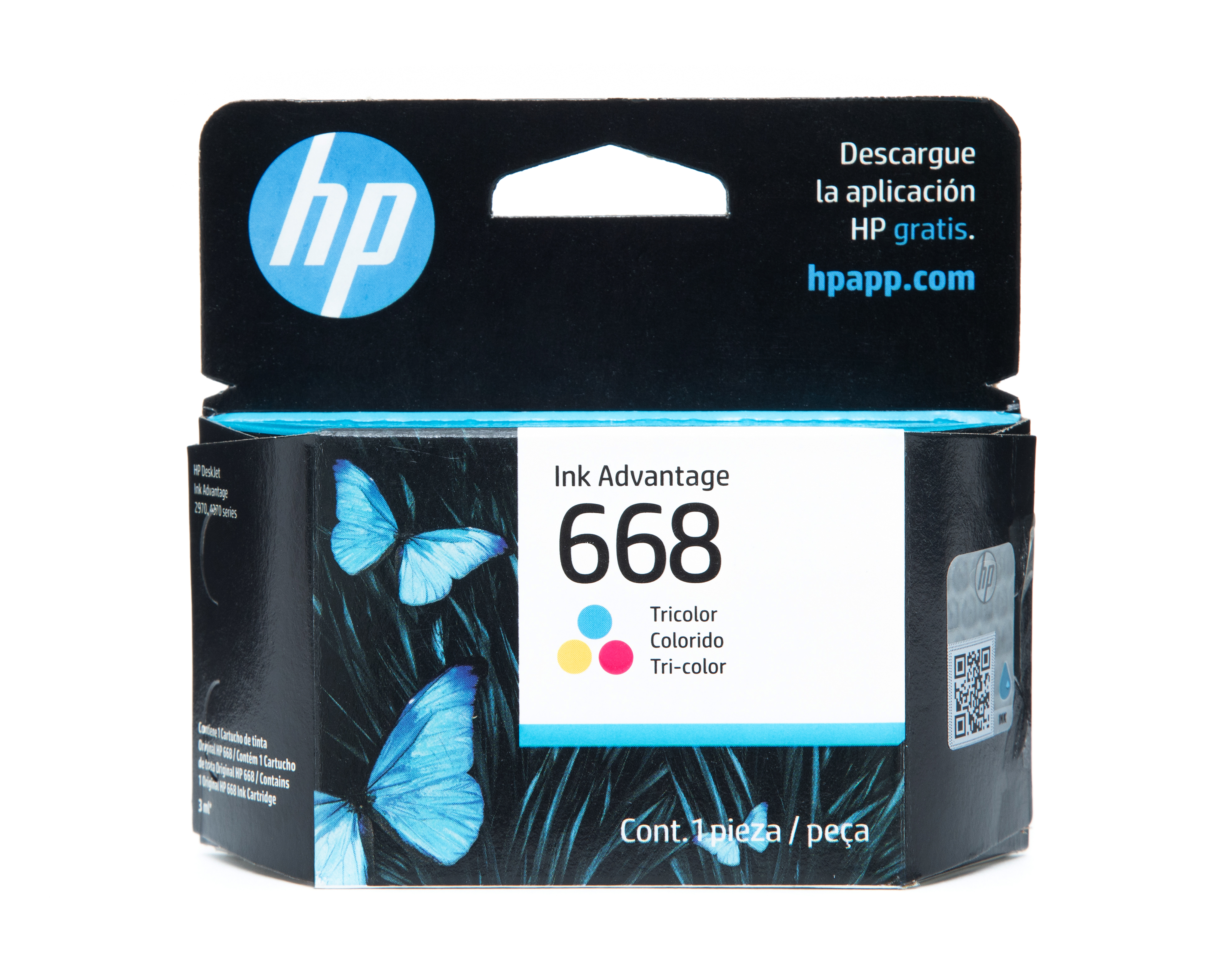 Cartucho de Tinta Original HP 668 Tricolor