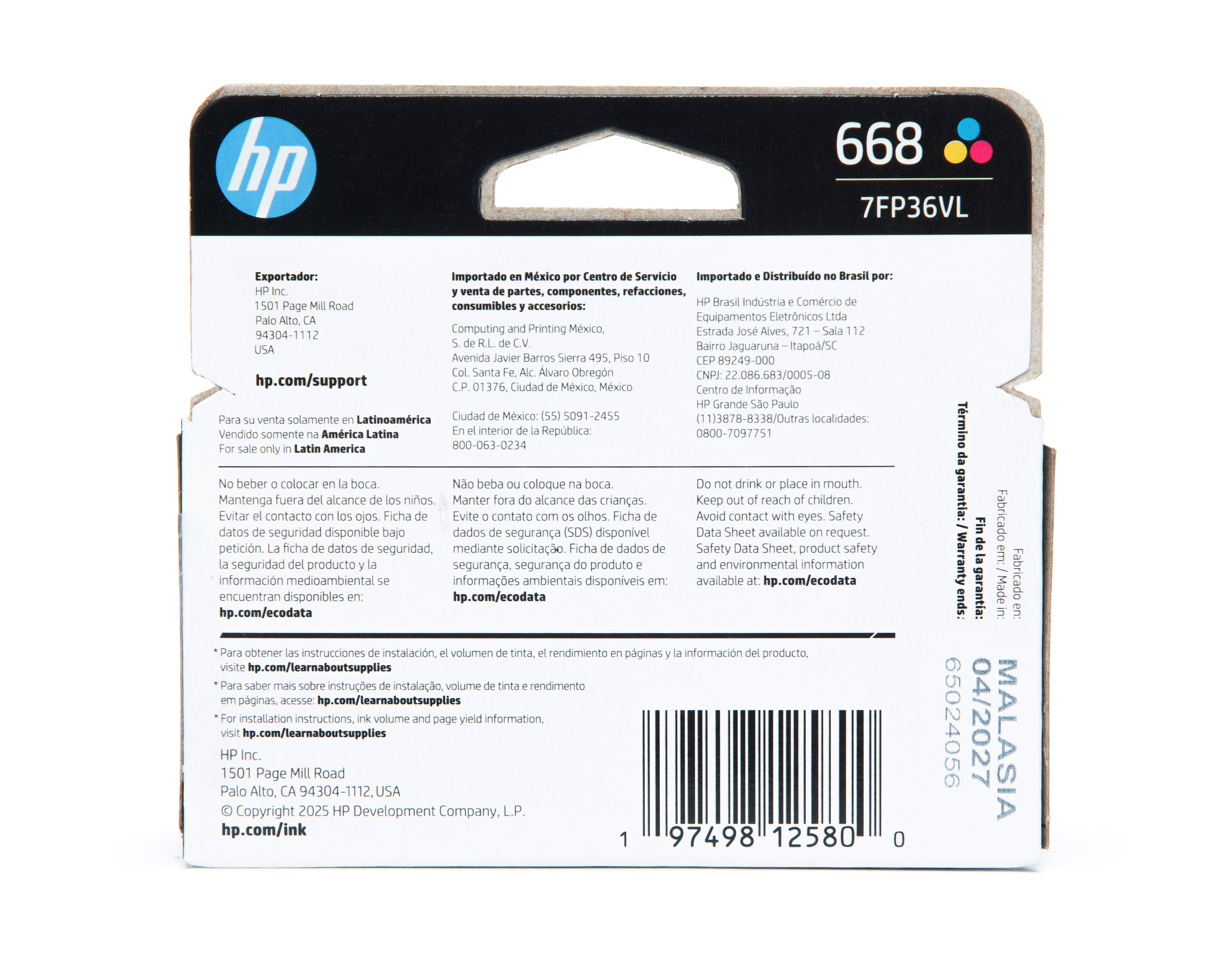Foto 2 | Foto 2 | Cartucho de Tinta Original HP 668 Tricolor