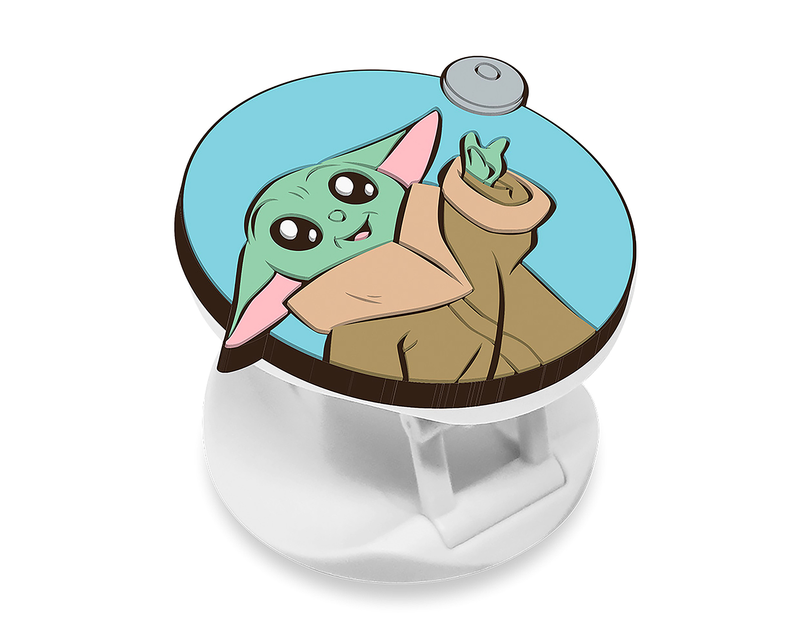 Soporte Adherible Mandalorian Baby Yoda para Celular
