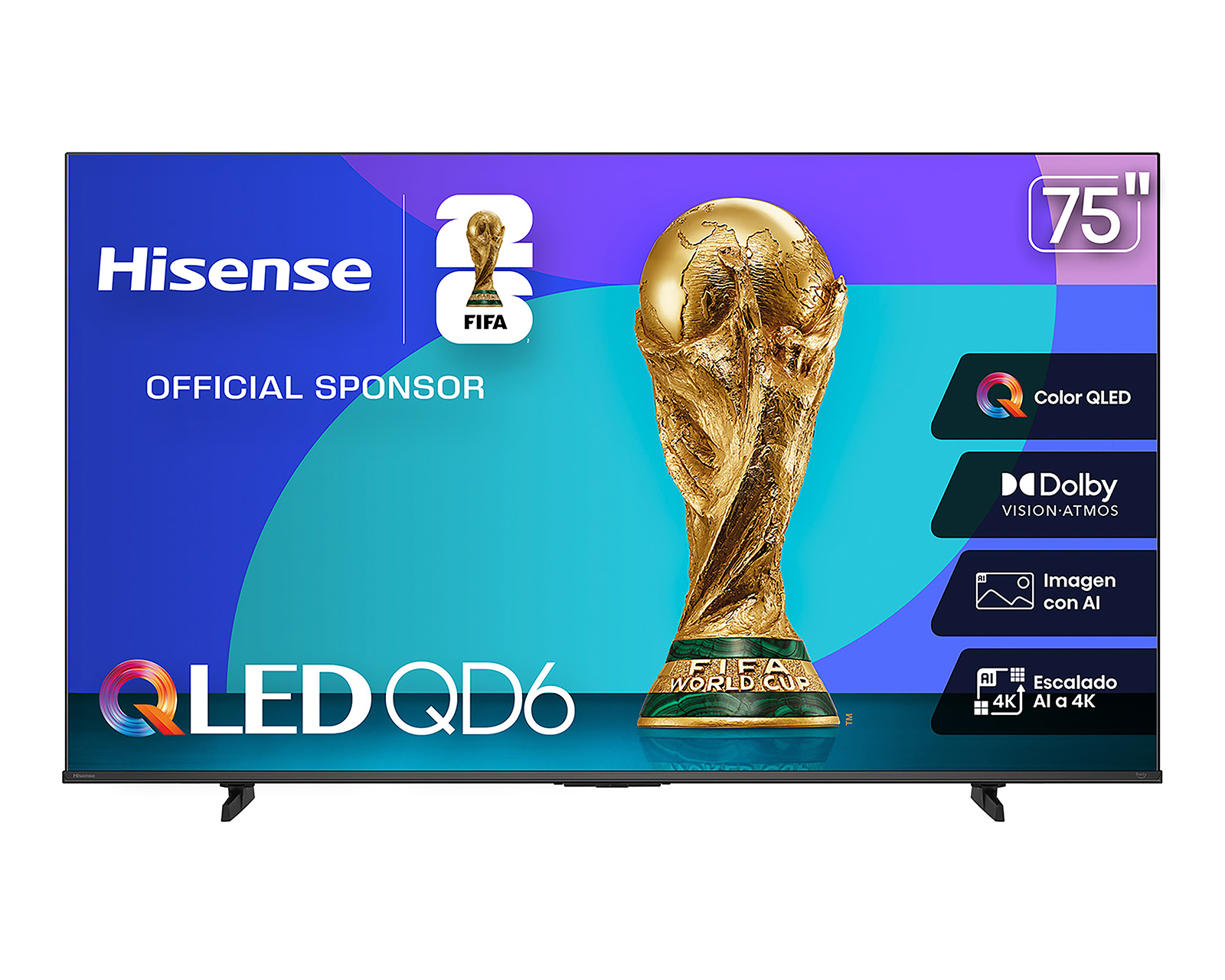 Foto 2 pulgar | Foto 1 | Pantalla Smart TV Hisense QLED 75 Pulgadas 4K 75QD6QV