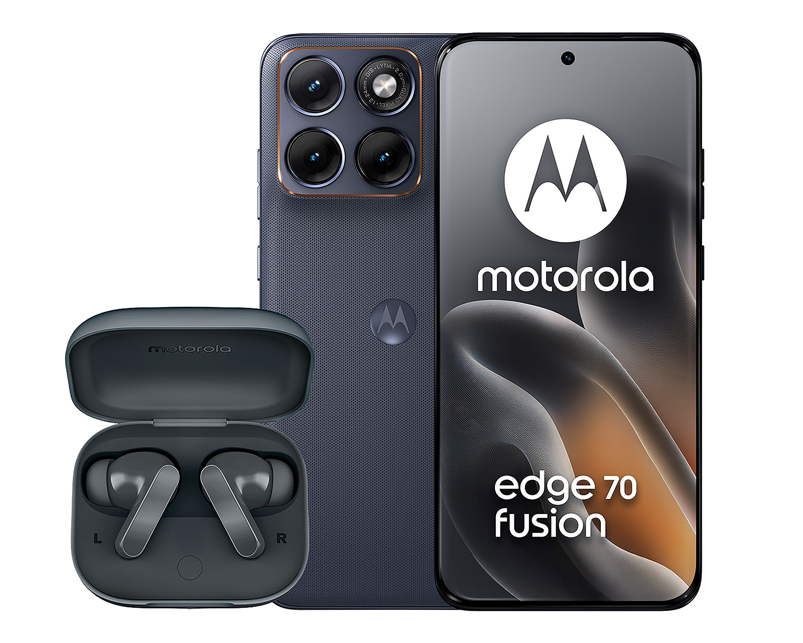 Foto 2 pulgar | Foto 1 | Celular Motorola Edge 70 Fusion Liberado 256 GB Negro + Audífonos