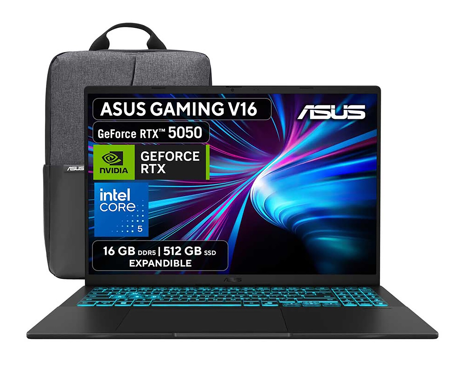 Foto 1 | Foto 1 | Laptop Gamer Asus Gaming V16 16 Pulgadas NVIDIA GeForce RTX 5050 16 GB RAM 512 GB SSD Negra