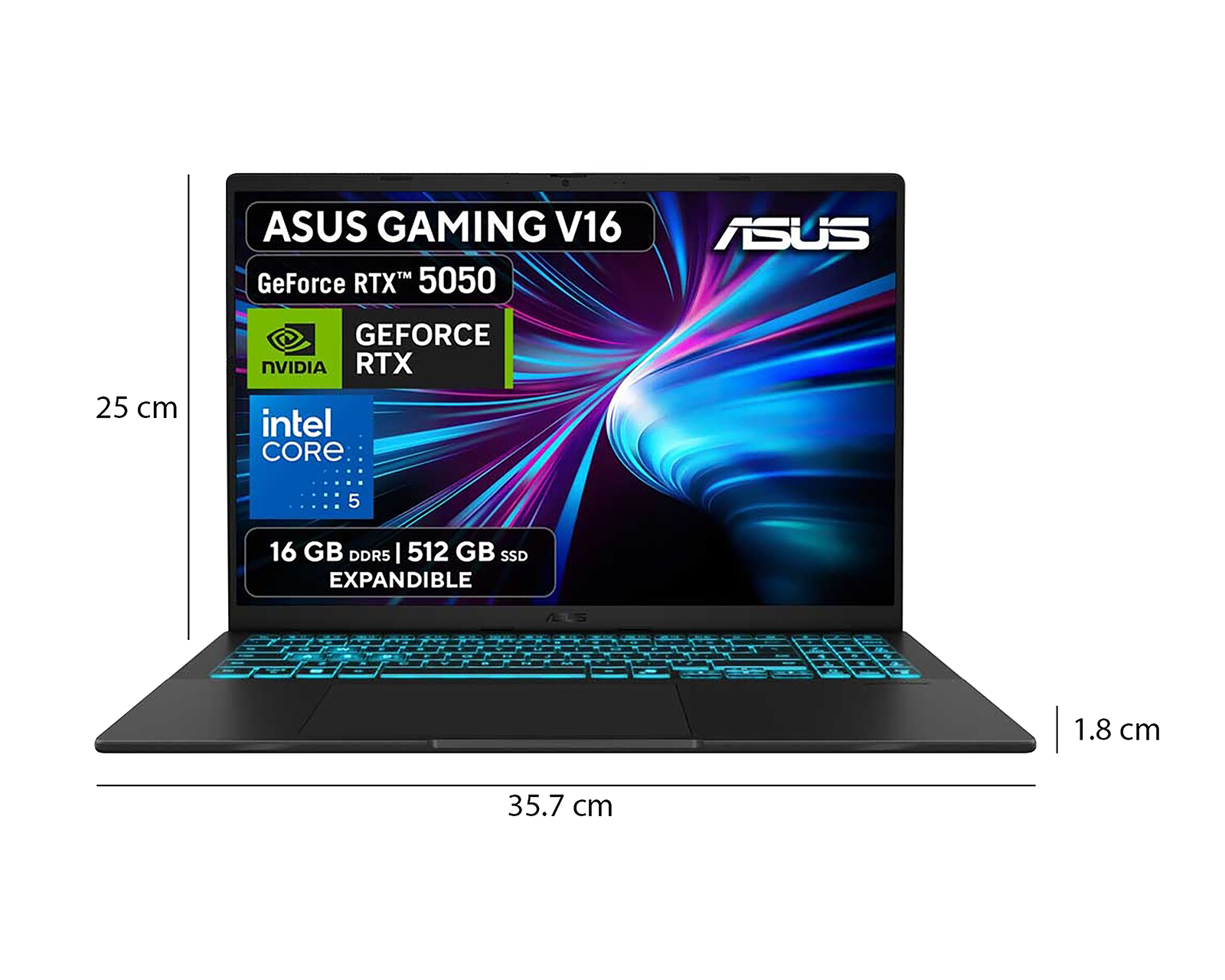 Foto 10 | Foto 10 | Laptop Gamer Asus Gaming V16 16 Pulgadas NVIDIA GeForce RTX 5050 16 GB RAM 512 GB SSD Negra