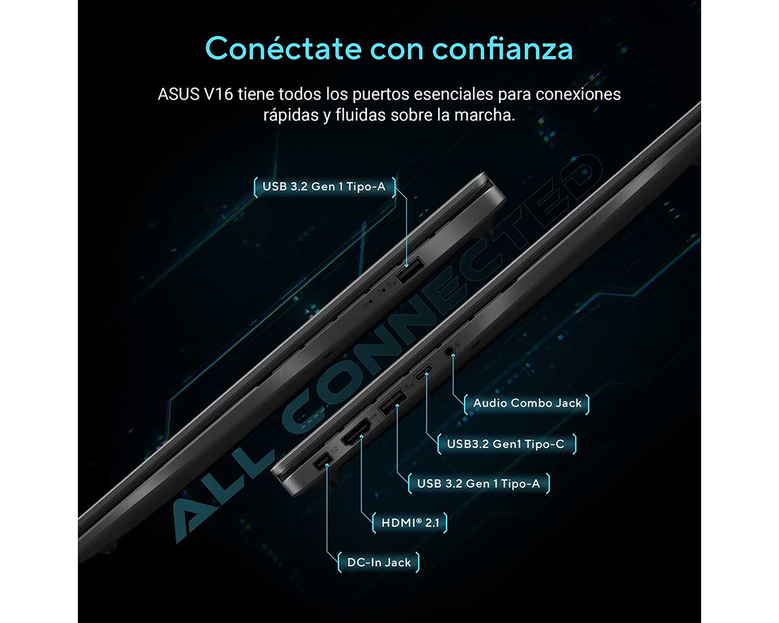 Foto 9 pulgar | Foto 8 | Laptop Gamer Asus Gaming V16 16 Pulgadas NVIDIA GeForce RTX 5050 16 GB RAM 512 GB SSD Negra