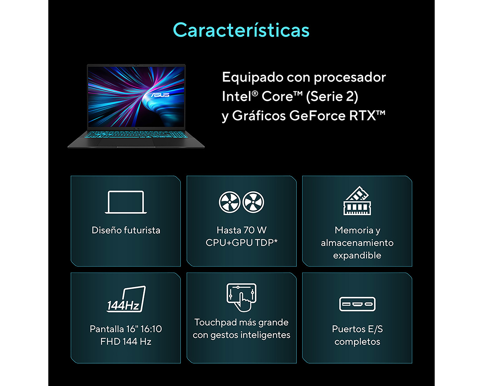 Foto 9 | Foto 9 | Laptop Gamer Asus Gaming V16 16 Pulgadas NVIDIA GeForce RTX 5050 16 GB RAM 512 GB SSD Negra