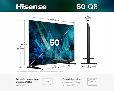 Foto 10 | Foto 10 | Pantalla Smart TV Hisense Hi-QLED MiniLED 50 Pulgadas 4K 50QD8SV