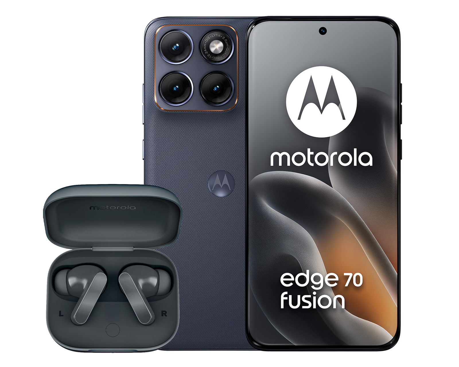 Telcel Motorola Edge 70 Fusion 256 GB Azul + Audífonos