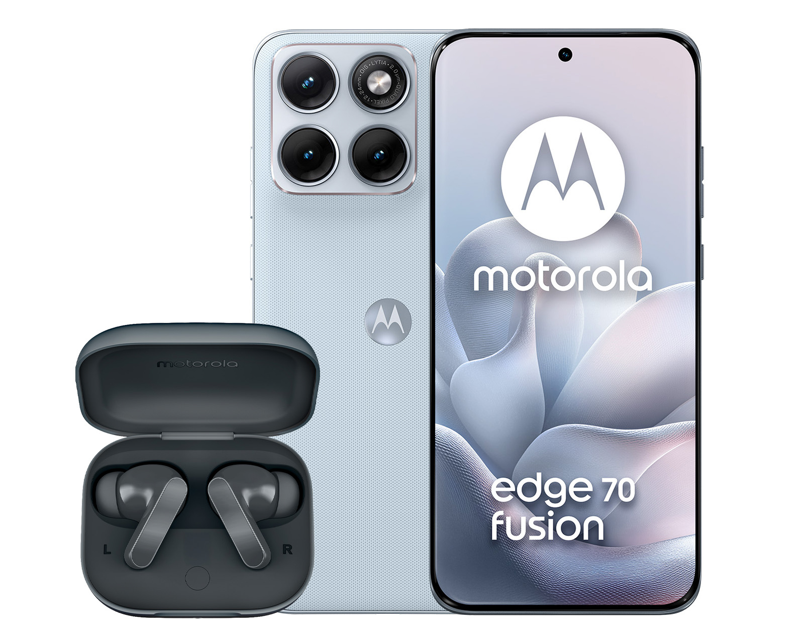 Foto 1 | Foto 1 | Telcel Motorola Edge 70 Fusion 256 GB Celeste + Audífonos
