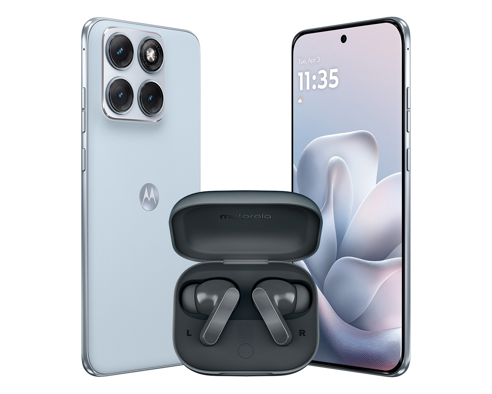 Foto 3 pulgar | Foto 2 | Telcel Motorola Edge 70 Fusion 256 GB Celeste + Audífonos