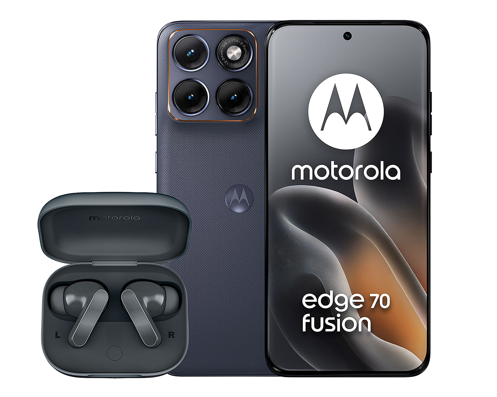 Foto 2 pulgar | Foto 1 | Movistar Motorola Edge 70 Fusion 256 GB Azul + Audífonos